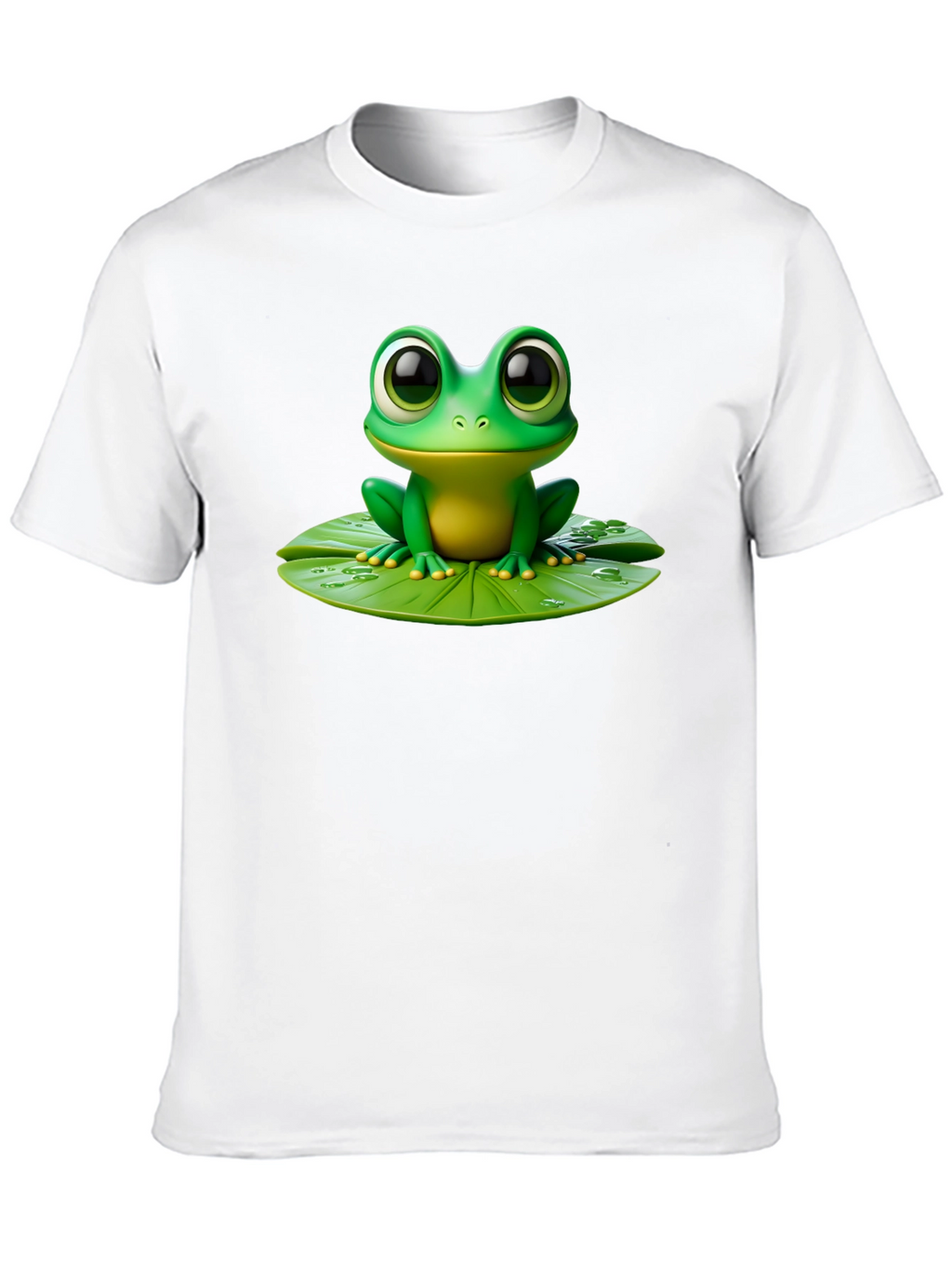 Frog on Lily Pad Graphic Tee - Black