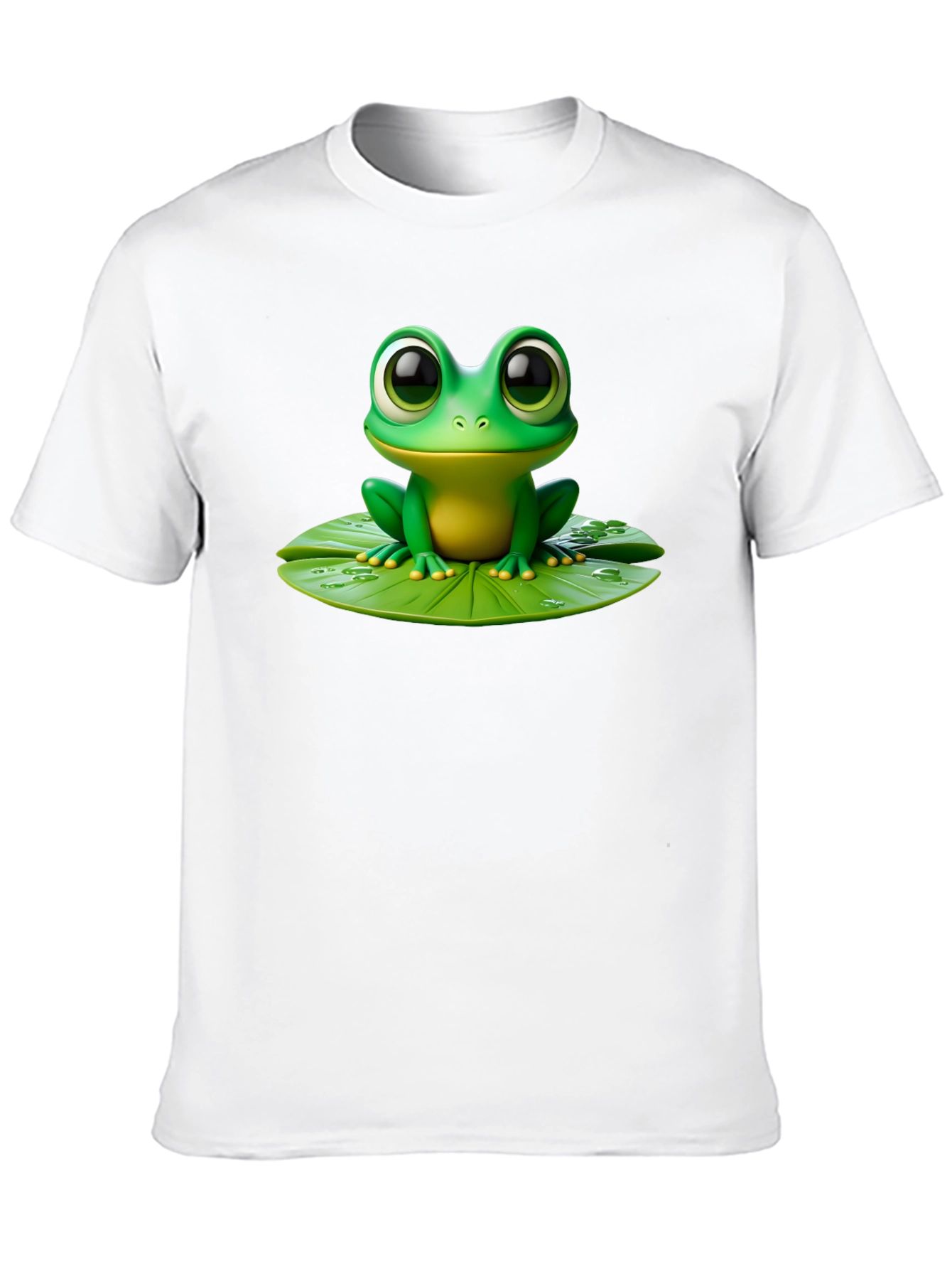 Frog on Lily Pad Graphic Tee - Black