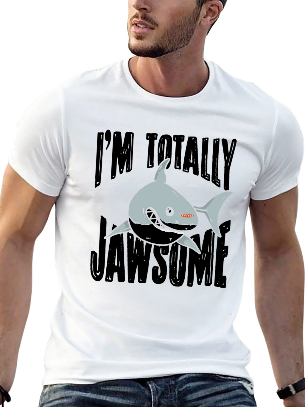 Jawsome Shark Graphic T-Shirt - Funny Shark Lover Tee