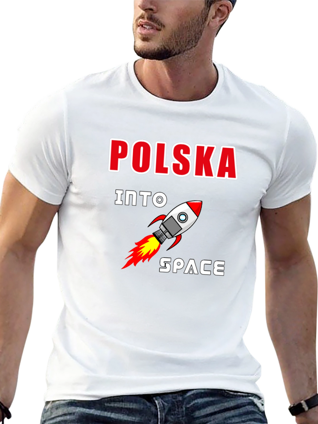 Polska Into Space Black T-Shirt