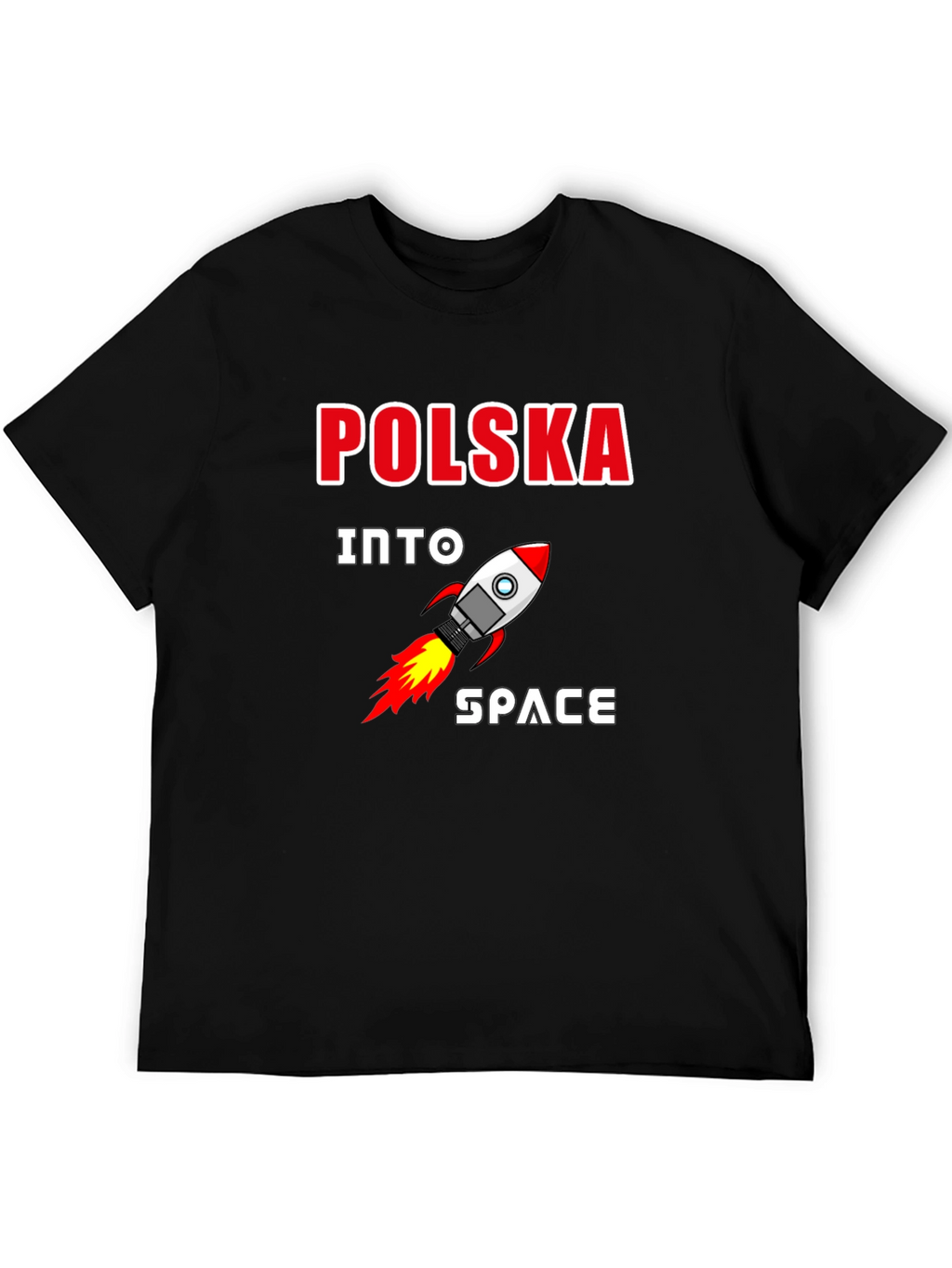 Polska Into Space Black T-Shirt