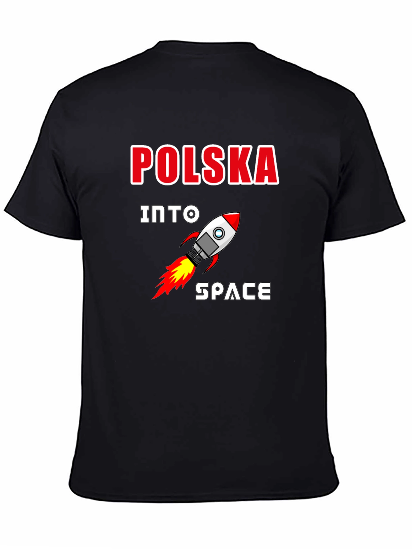 Polska Into Space Black T-Shirt