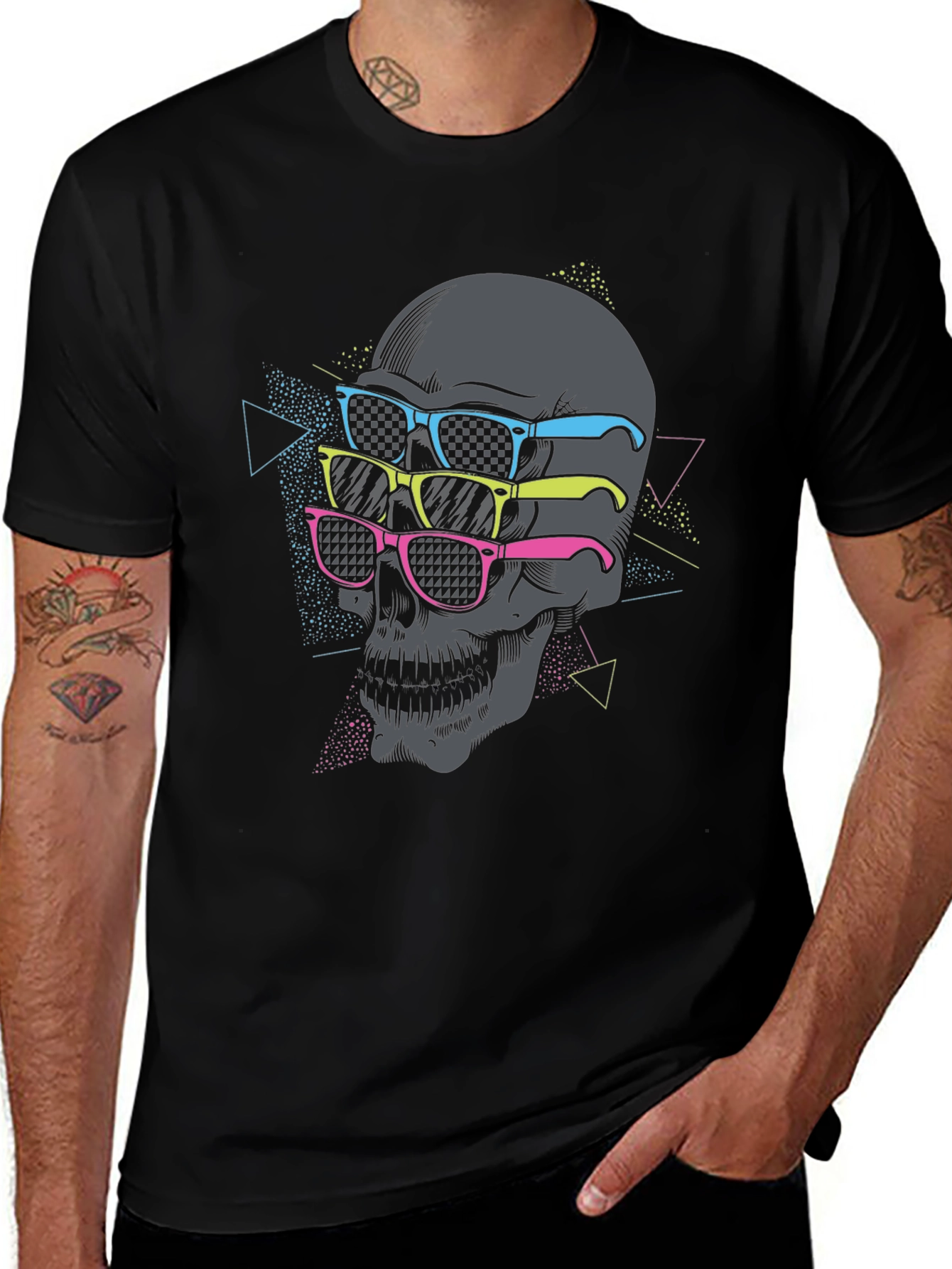 Skull with Sunglasses Graphic Tee