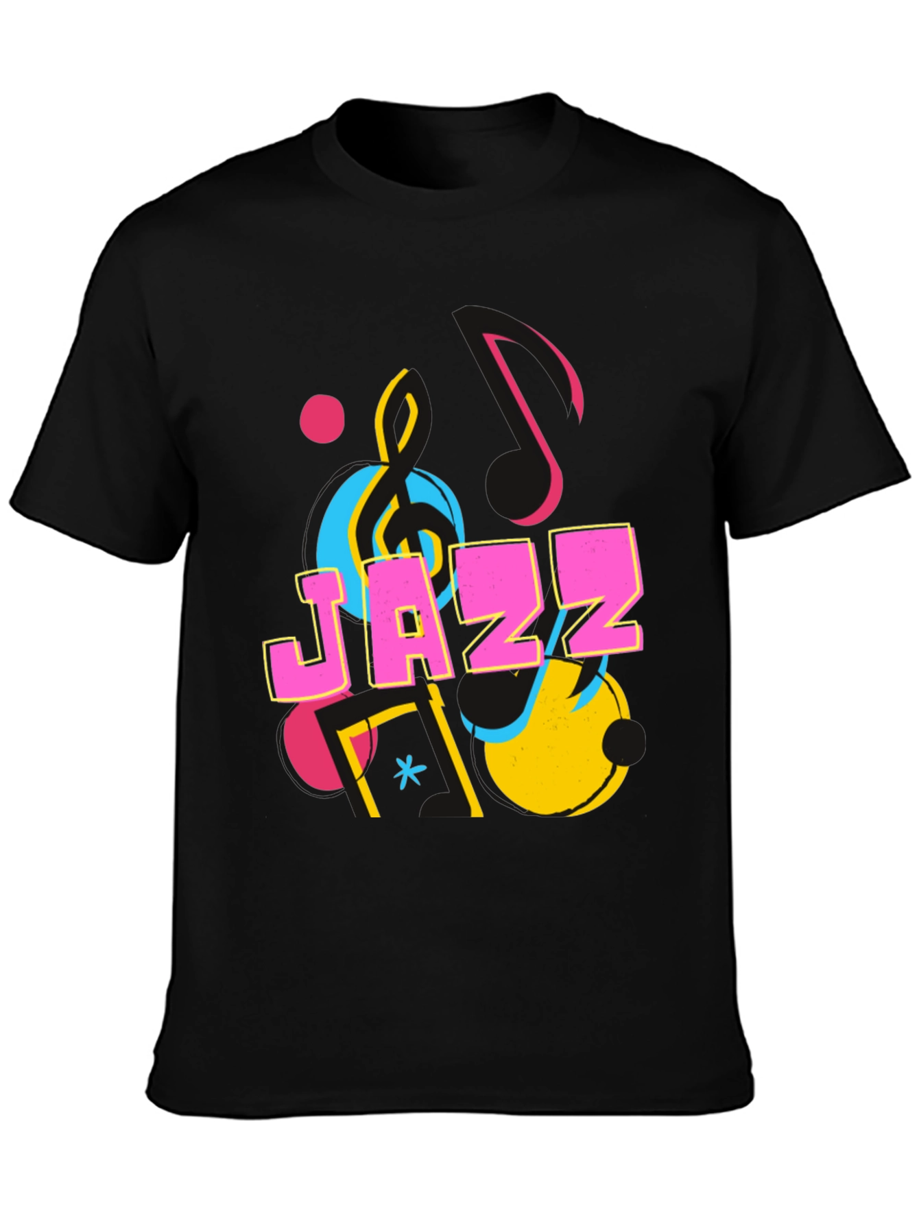 Jazz Graphic Print Crew Neck T-Shirt