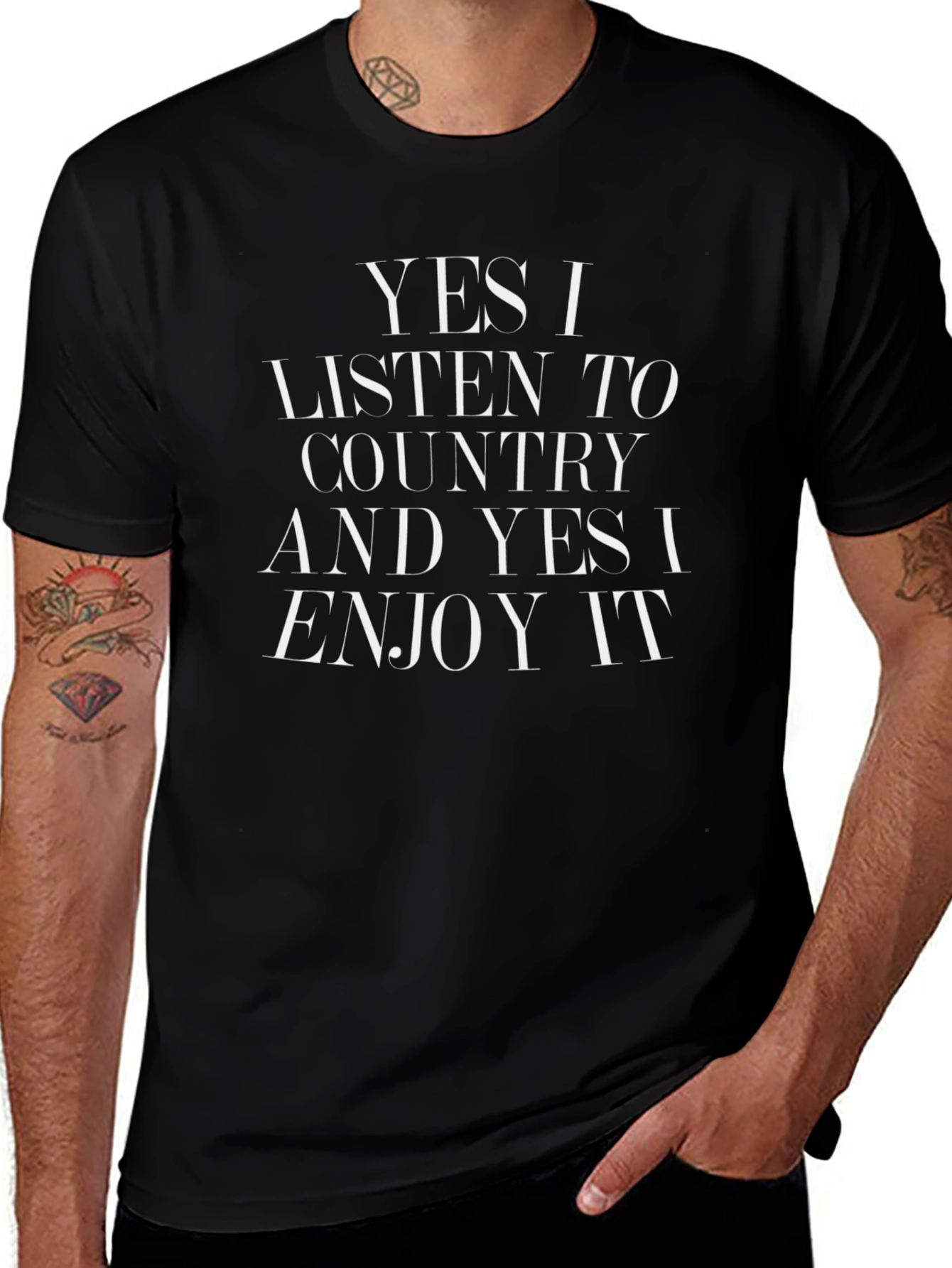 Country Music Lover T-Shirt - Yes I Listen & Enjoy It