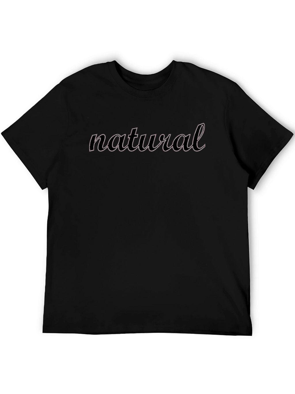 Natural Graphic Tee - Black Casual T-Shirt