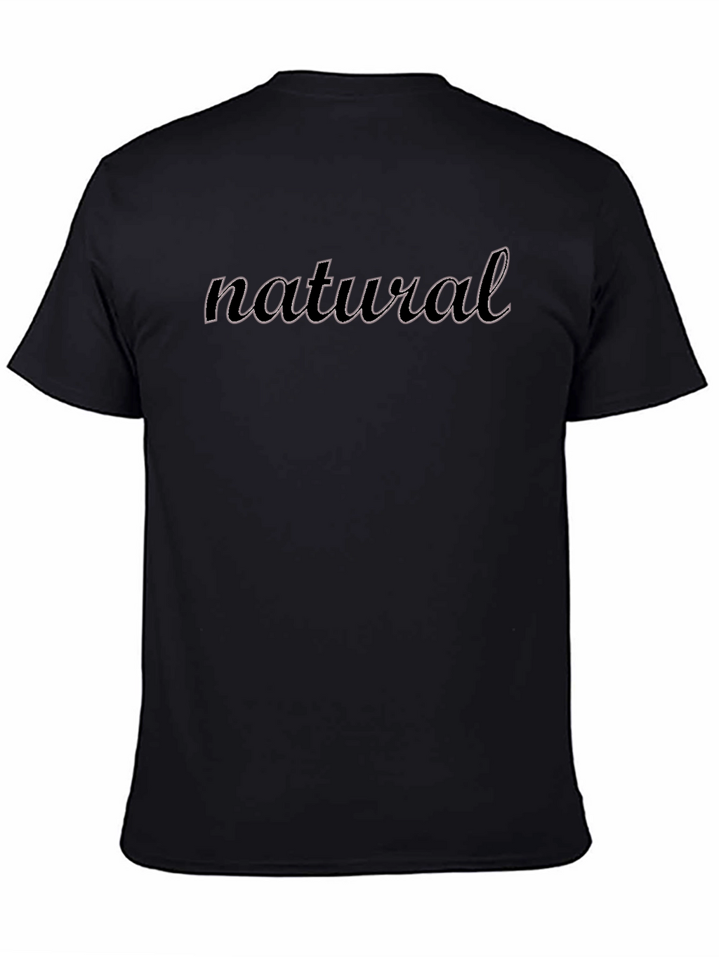 Natural Graphic Tee - Black Casual T-Shirt