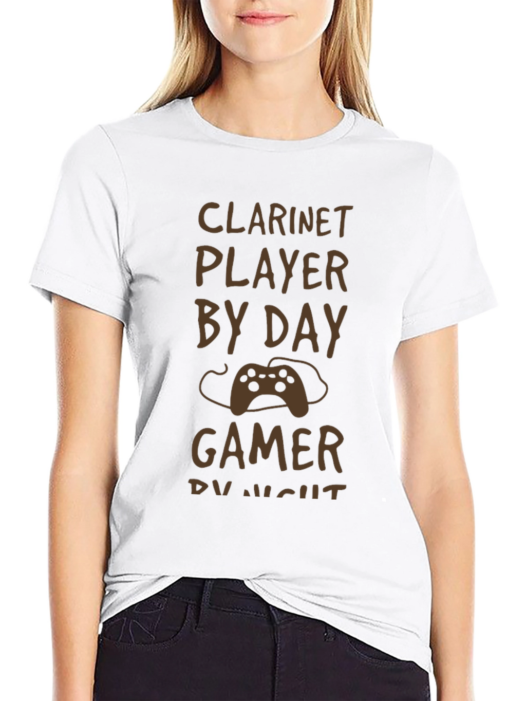 Clarinet Player by Day Gamer by Night T-Shirt