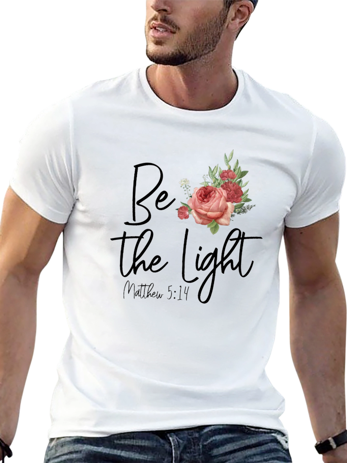 Be The Light Floral Graphic T-Shirt