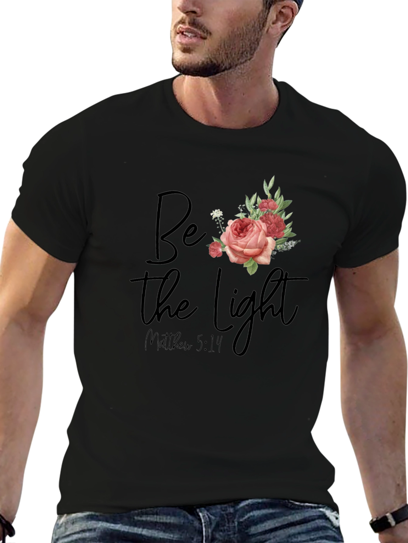 Be The Light Floral Graphic T-Shirt