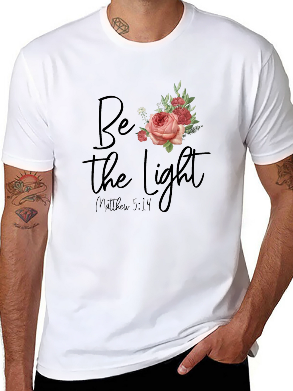 Be The Light Floral Graphic T-Shirt