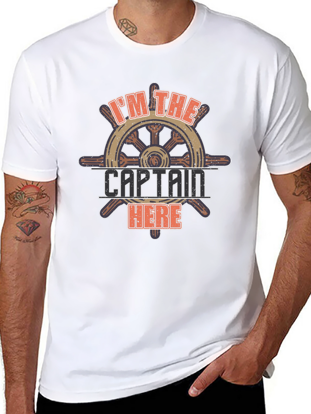 Im The Captain Here Graphic T-Shirt