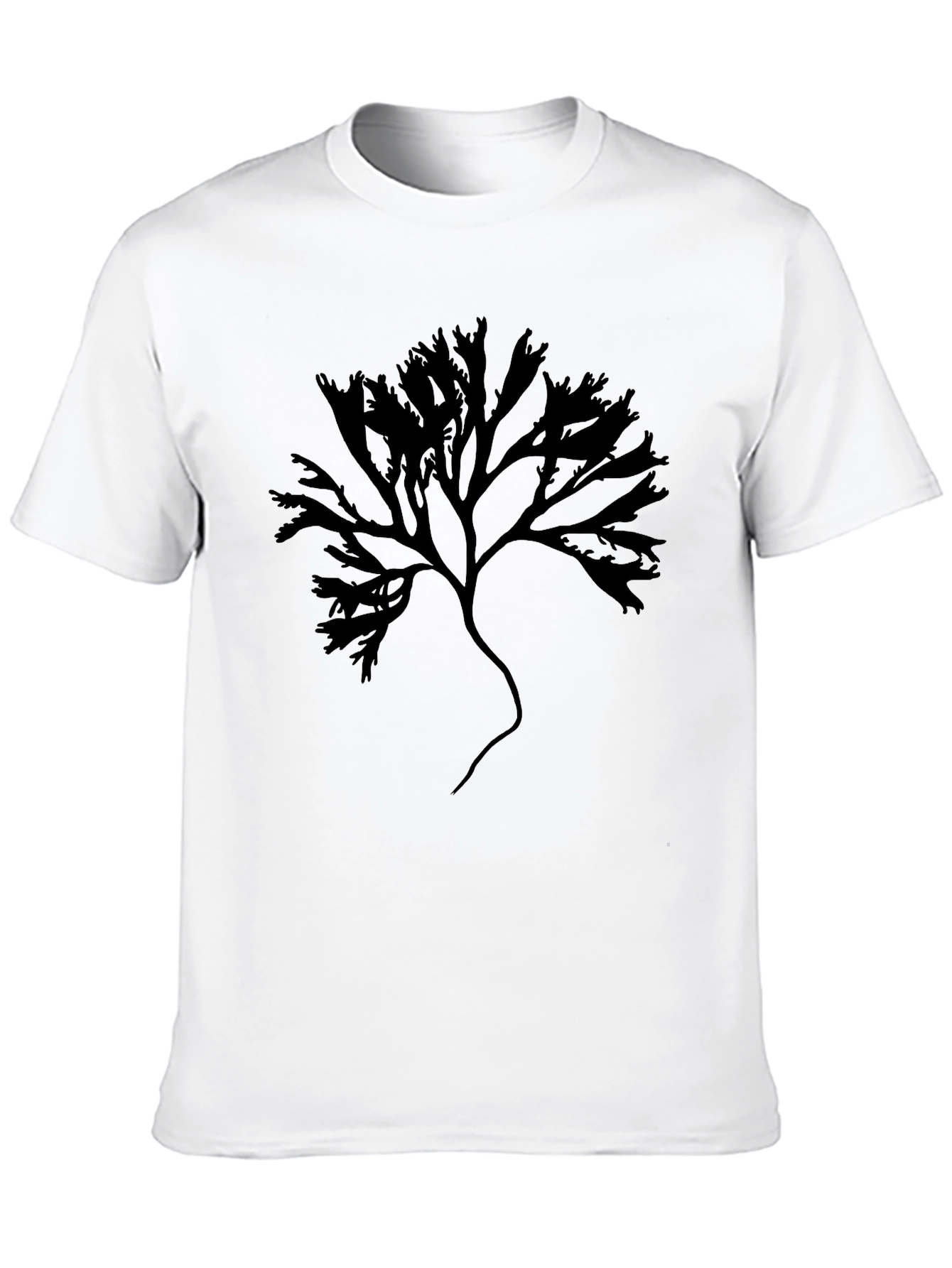 Black T-Shirt with Abstract Tree Graphic