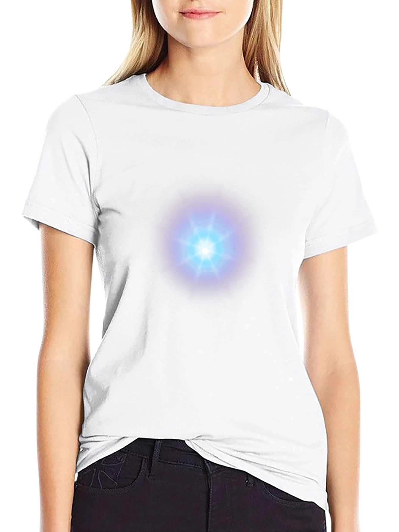 Arc Reactor Graphic T-Shirt - Black Cotton Blend