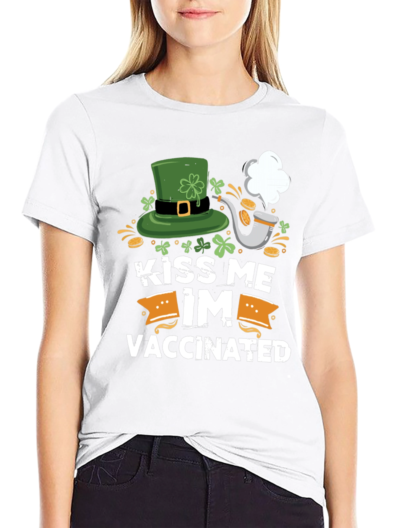 Kiss Me Im Vaccinated St. Patricks Day T-Shirt