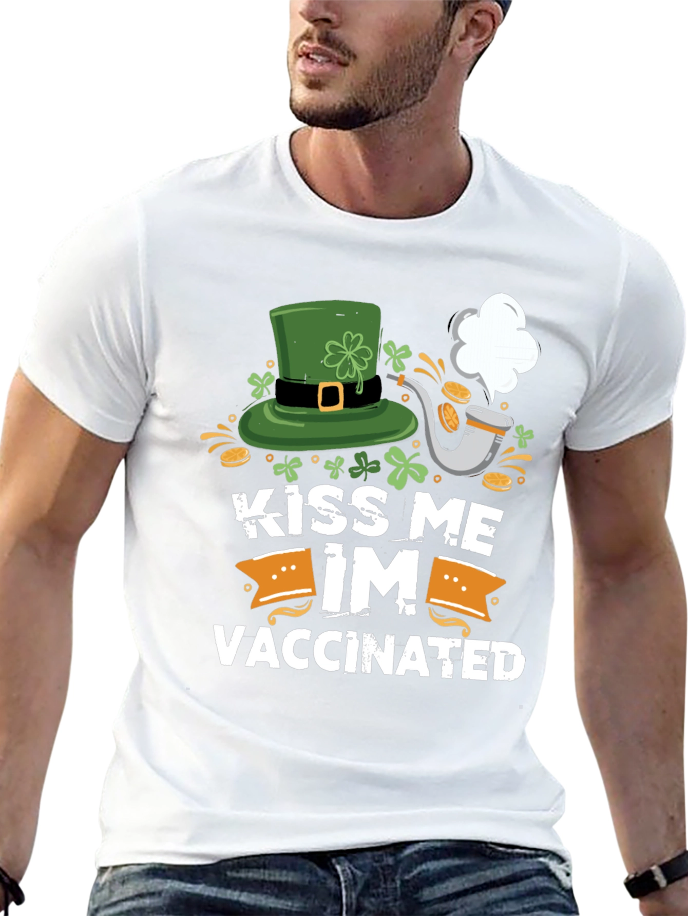 Kiss Me Im Vaccinated St. Patricks Day T-Shirt