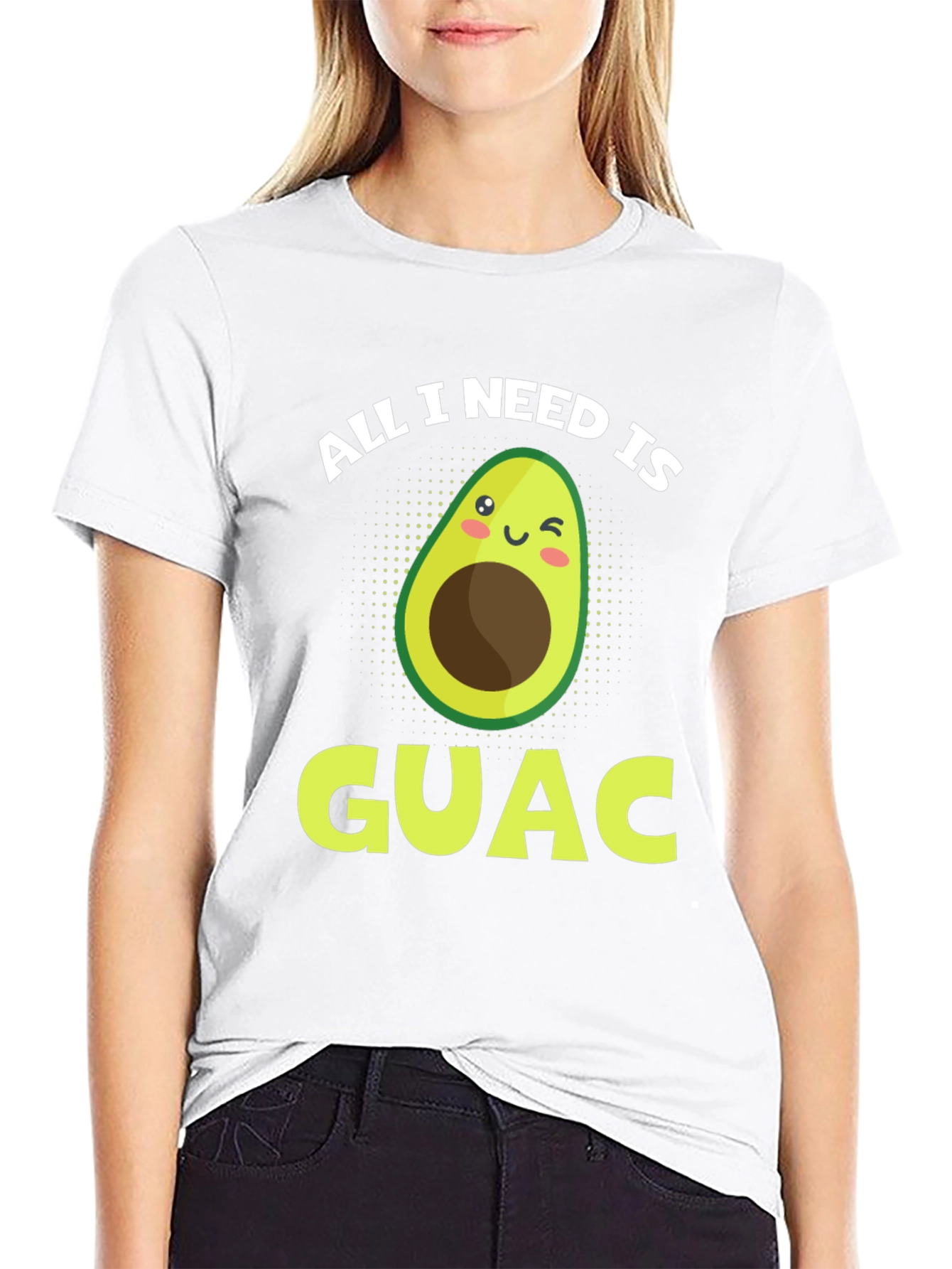 All I Need Is Guac Funny Avocado Graphic T-Shirt
