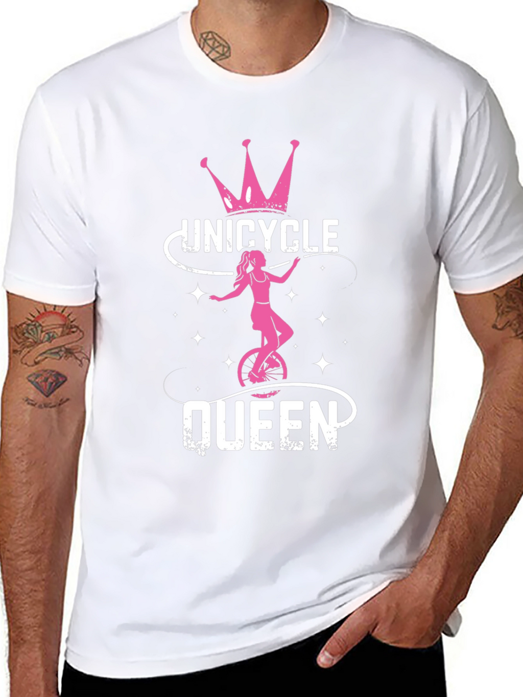 Unicycle Queen Black T-Shirt