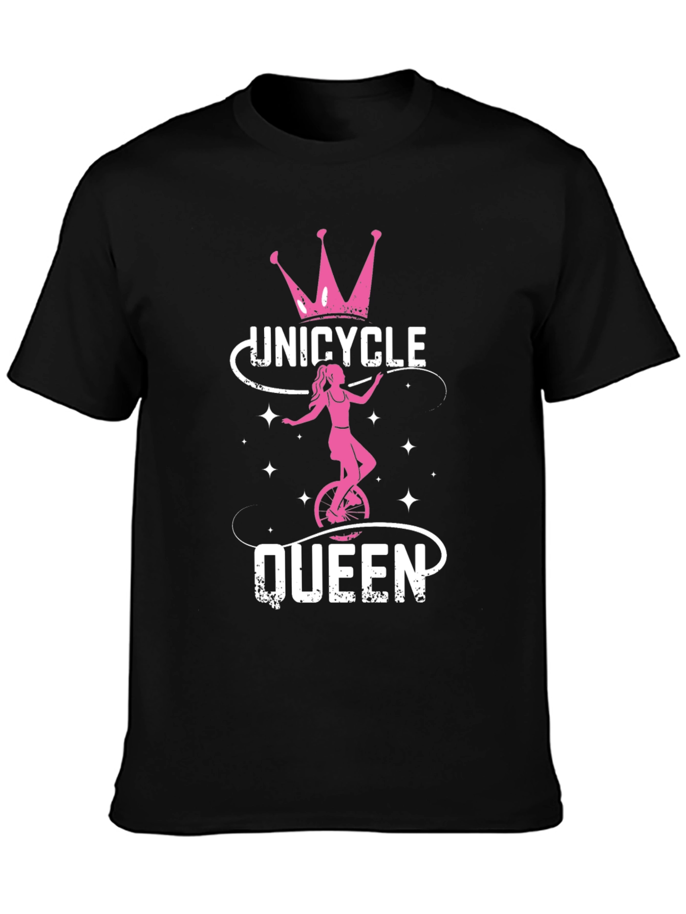Unicycle Queen Black T-Shirt