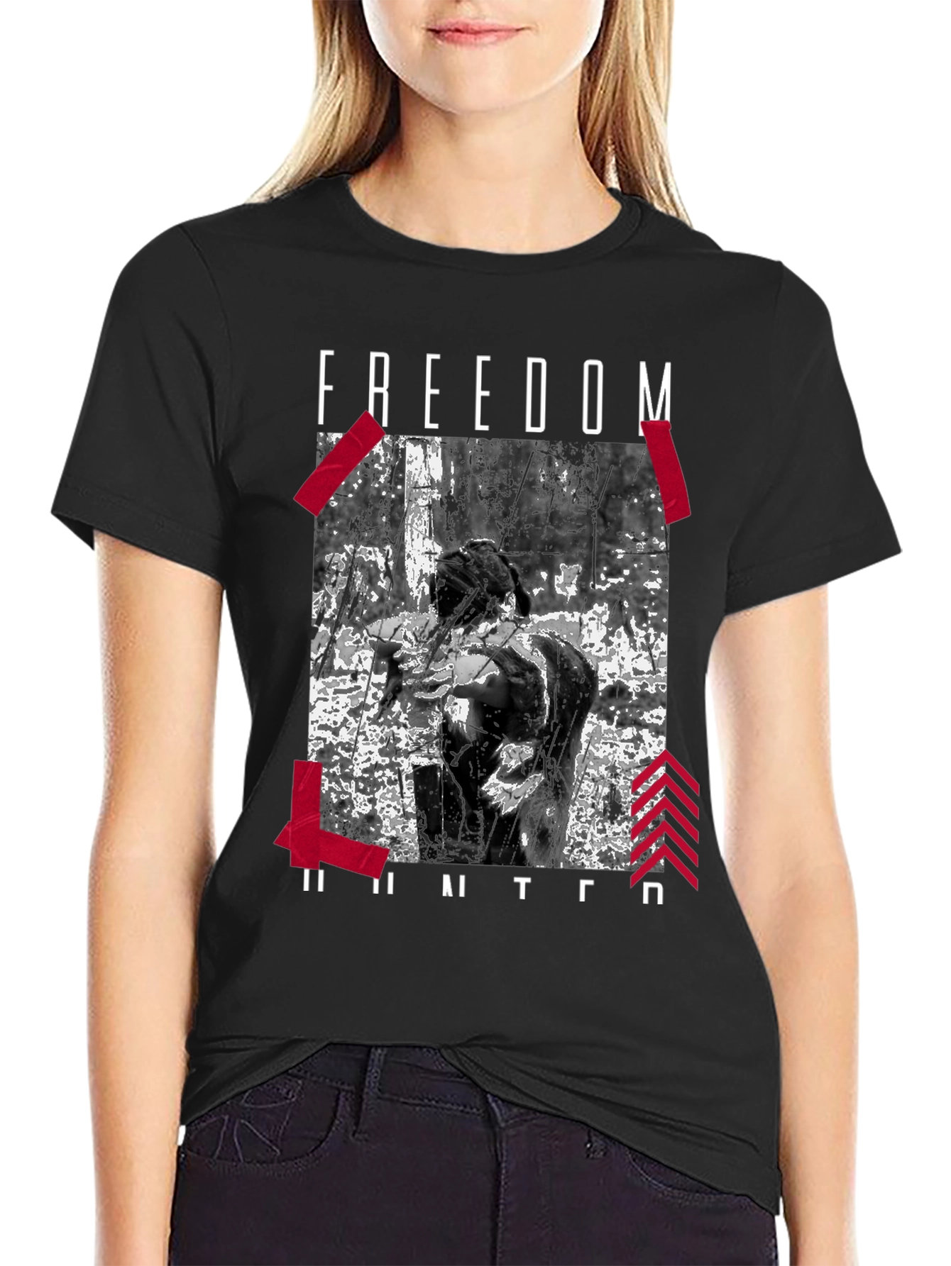 Freedom Hunter Graphic Tee - Black