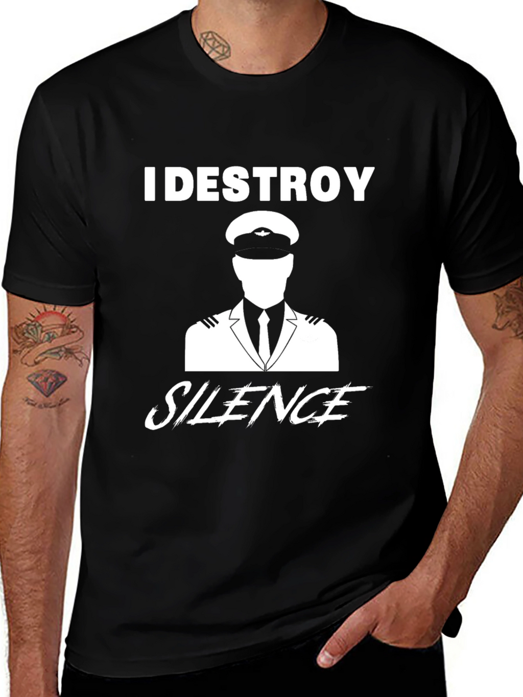 I DESTROY SILENCE Pilot Graphic Tee