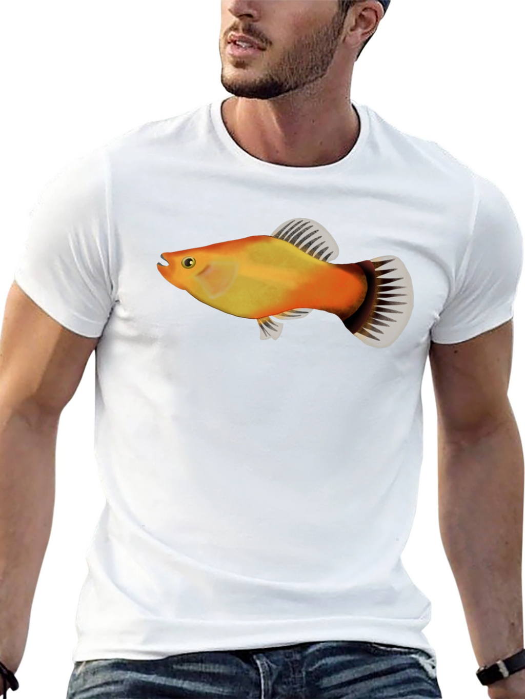 Molly Fish Graphic Tee - Black Casual Shirt
