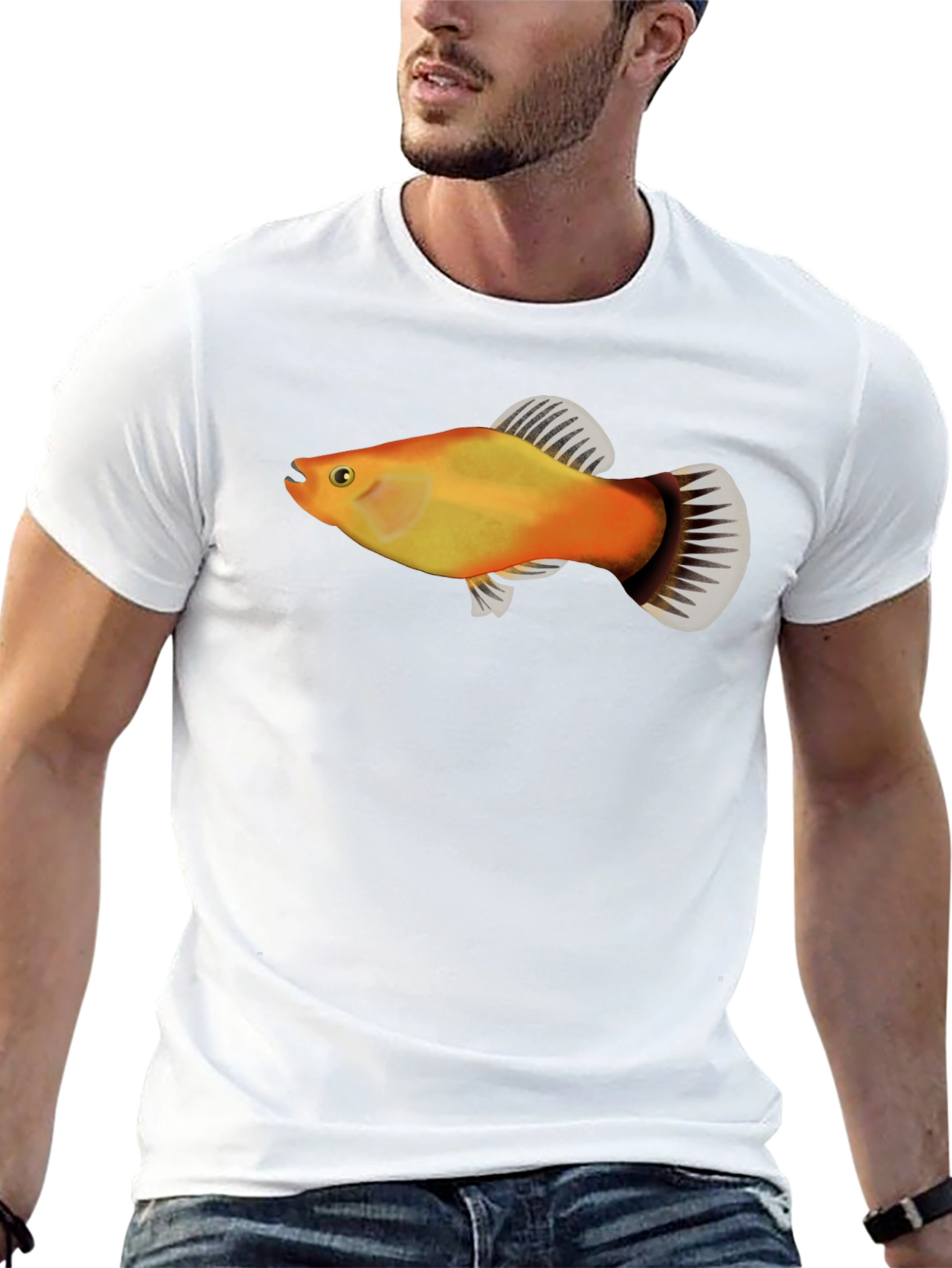 Molly Fish Graphic Tee - Black Casual Shirt