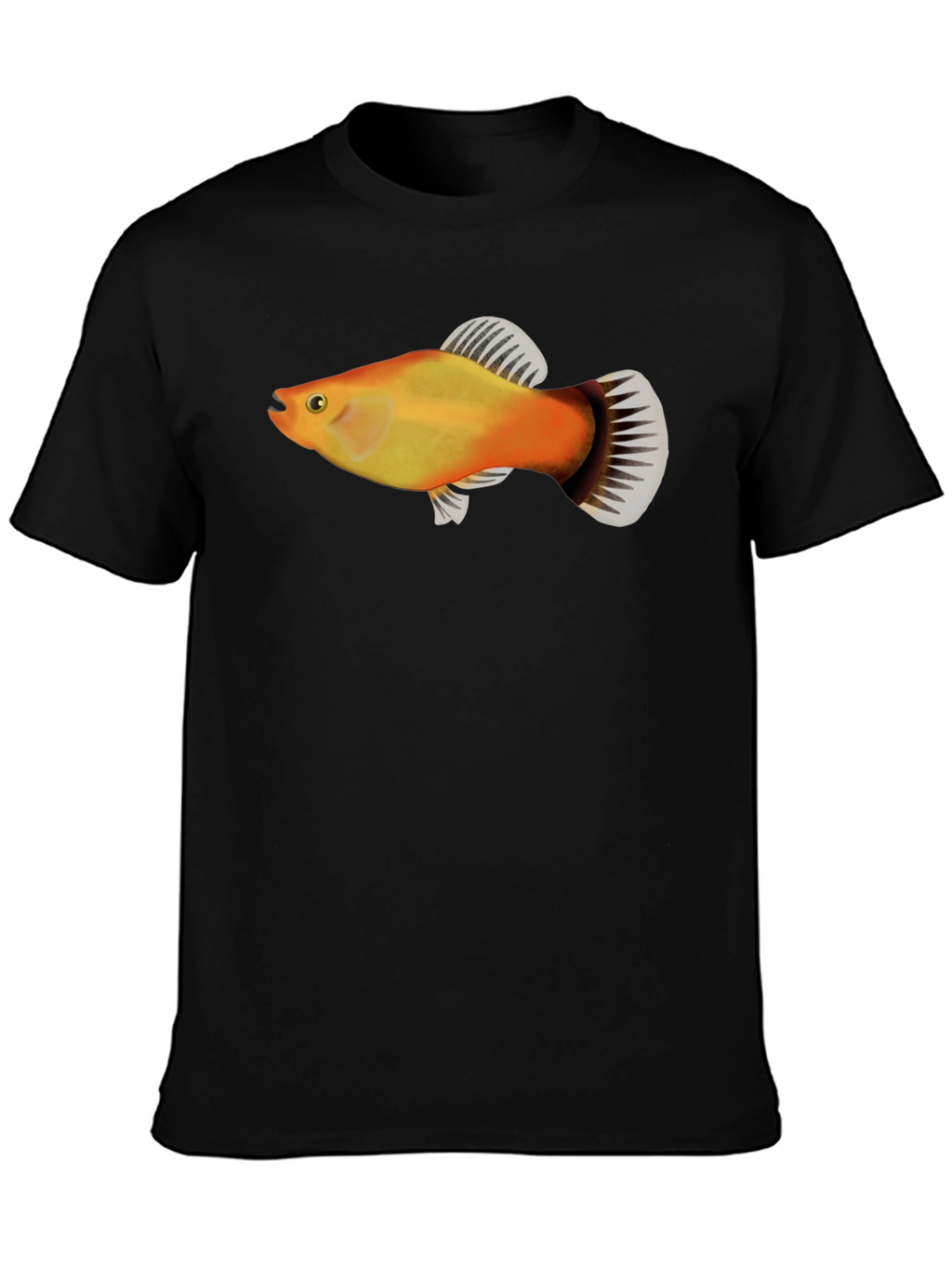 Molly Fish Graphic Tee - Black Casual Shirt