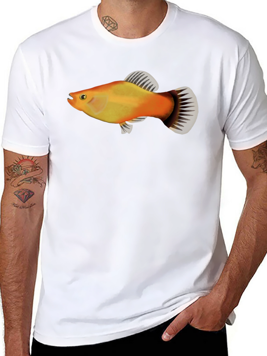Molly Fish Graphic Tee - Black Casual Shirt