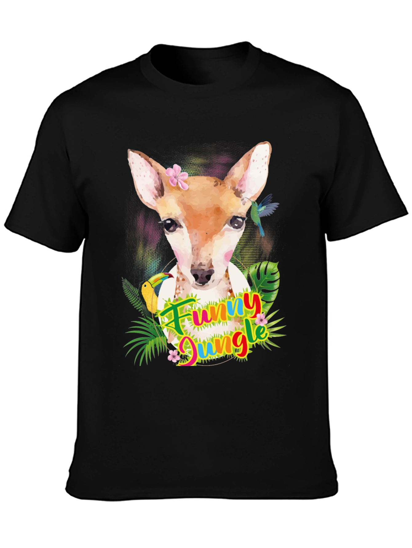 Funny Jungle Deer Graphic Tee