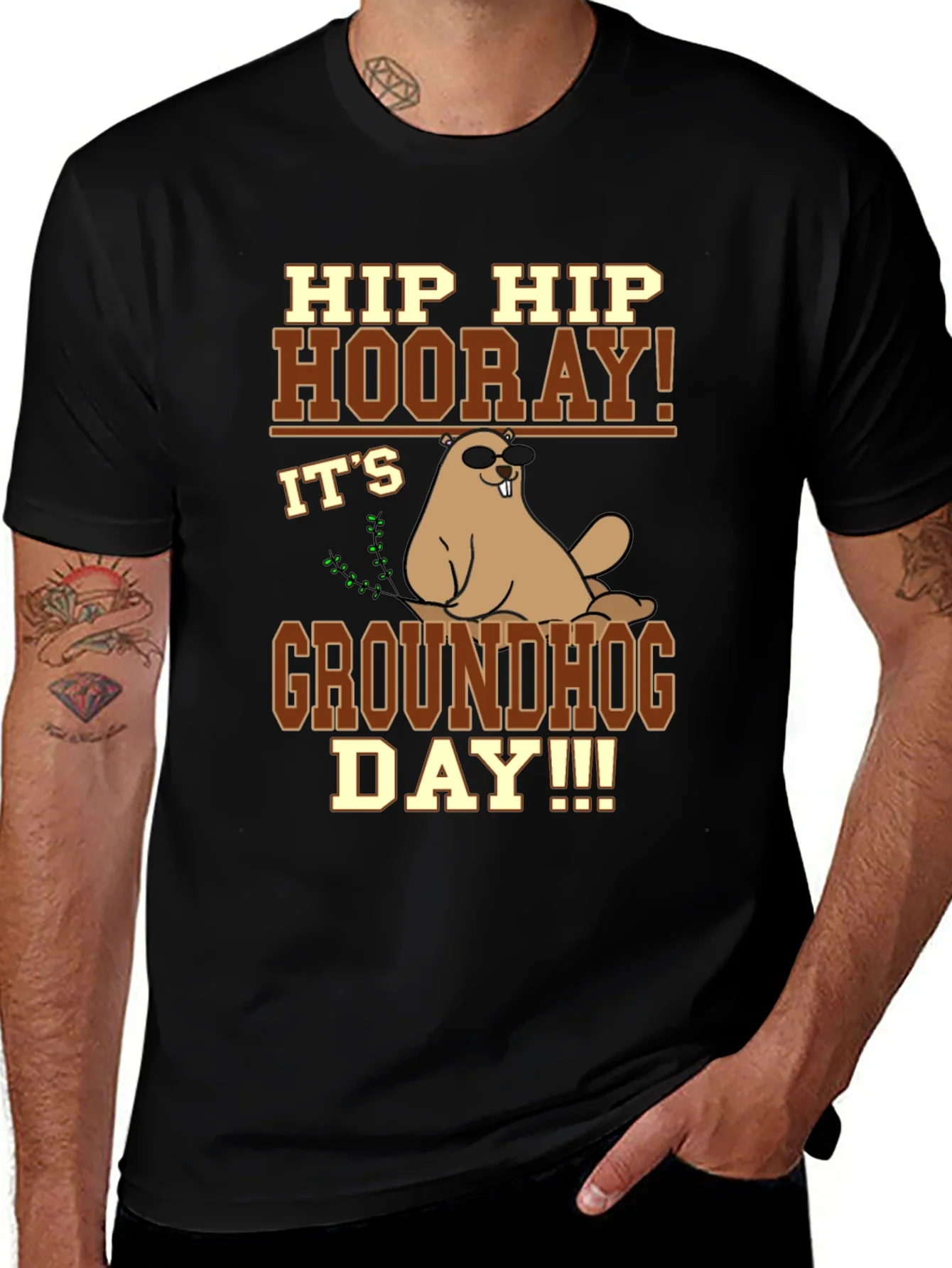 Hip Hip Hooray Groundhog Day T-Shirt
