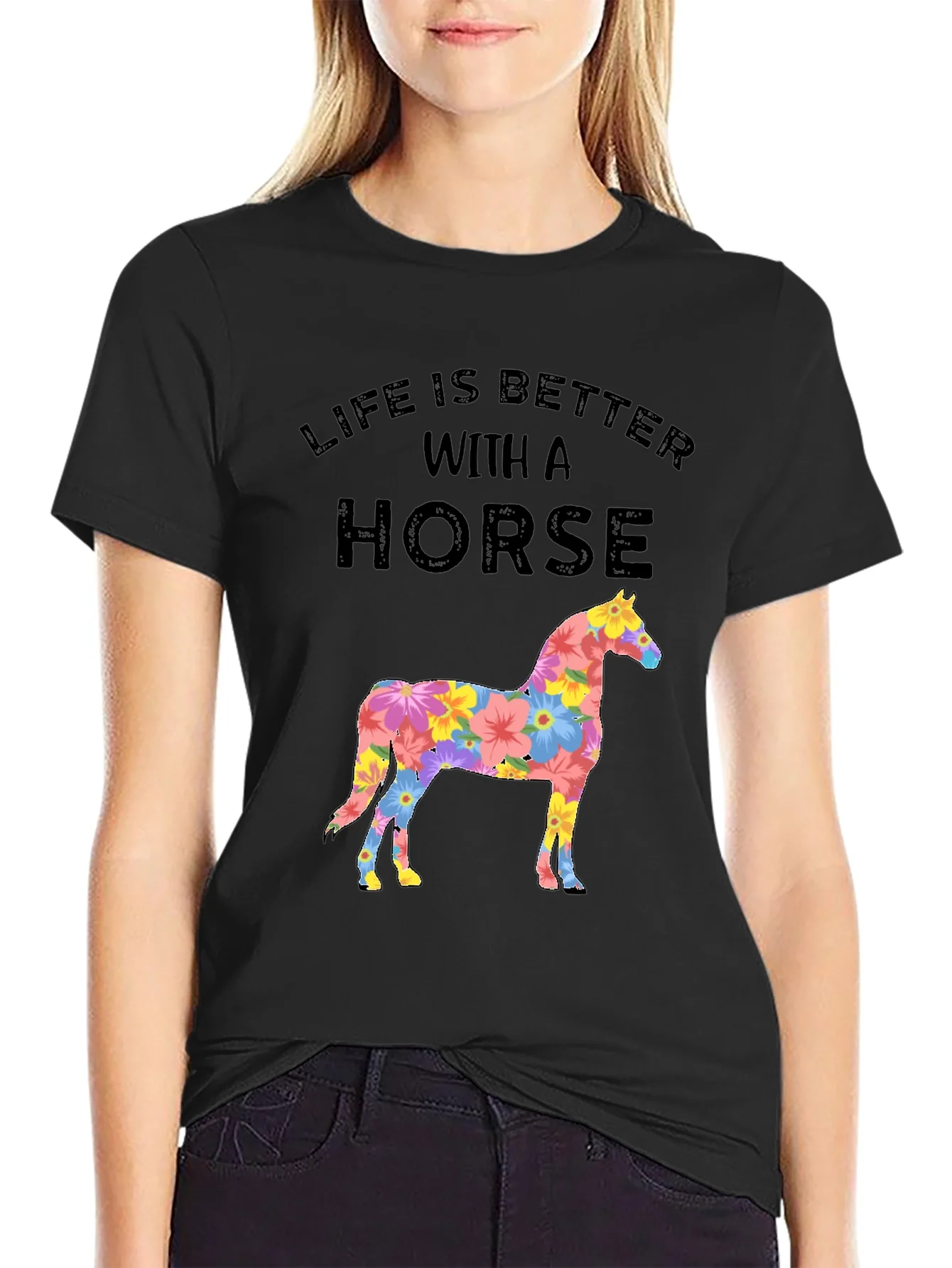 Life Is Better with a Horse Graphic T-Shirt