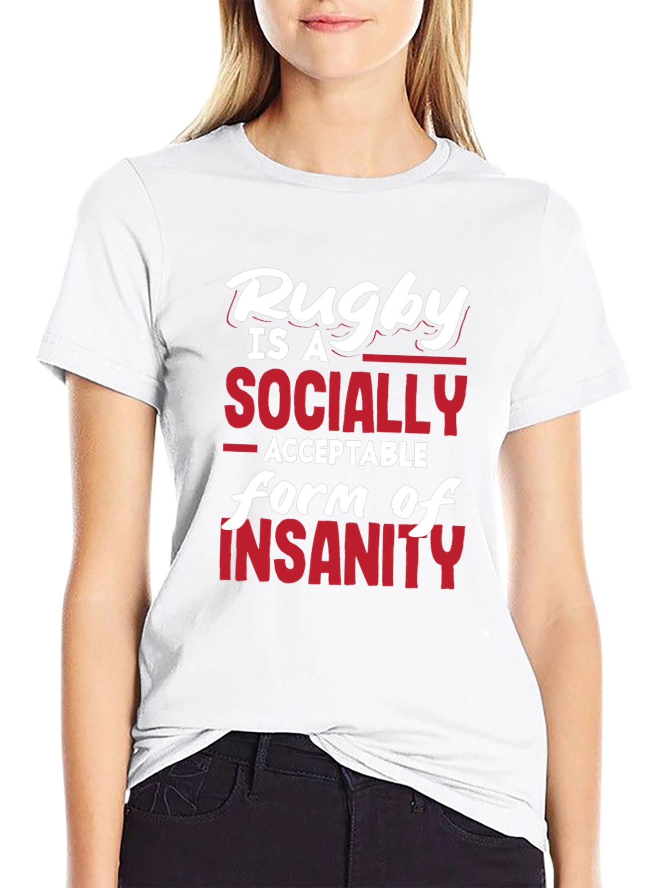 Rugby Insanity Graphic T-Shirt - Black