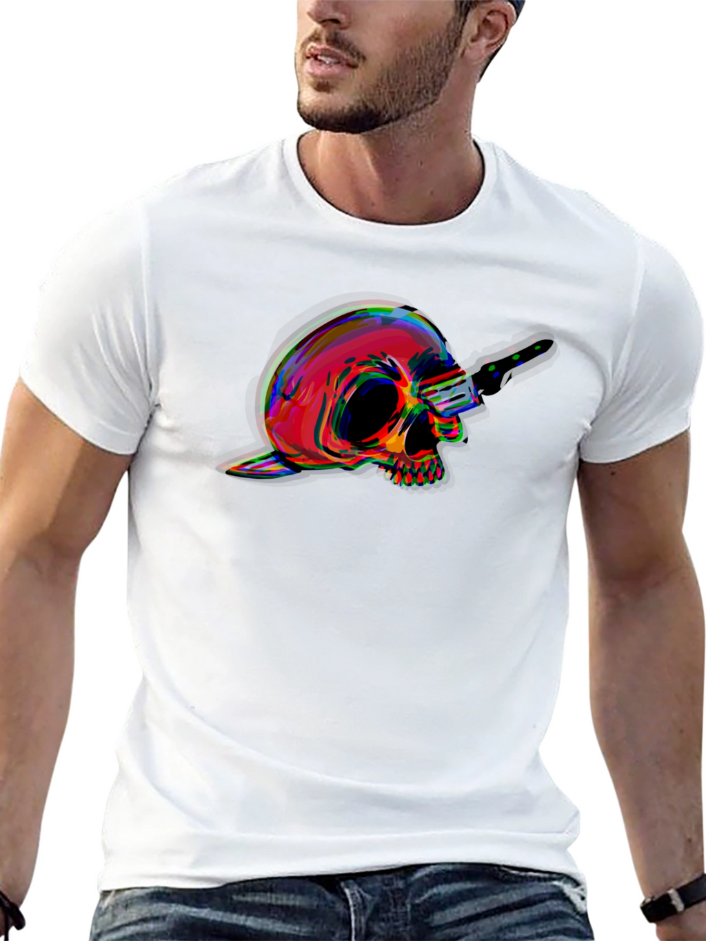 Skull & Dagger Graphic Tee - Edgy Style