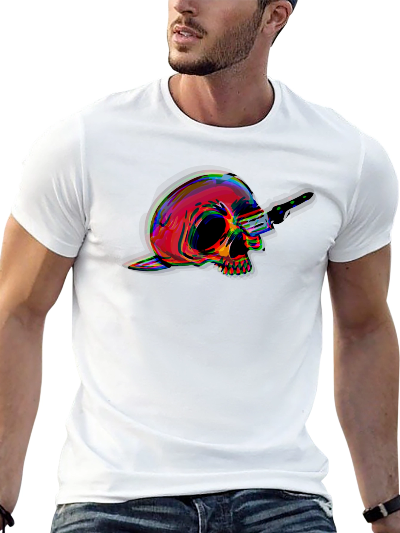 Skull & Dagger Graphic Tee - Edgy Style