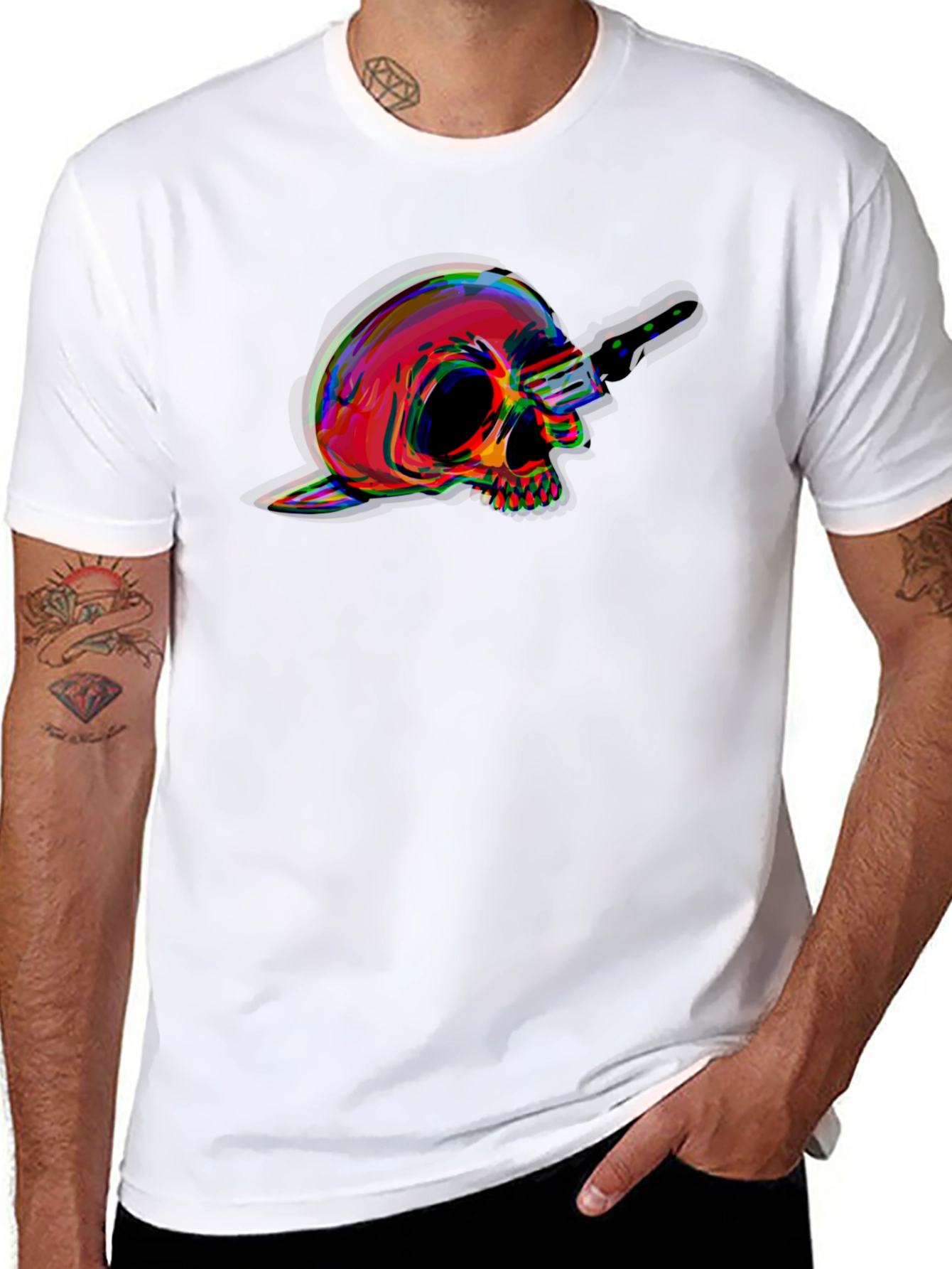 Skull & Dagger Graphic Tee - Edgy Style