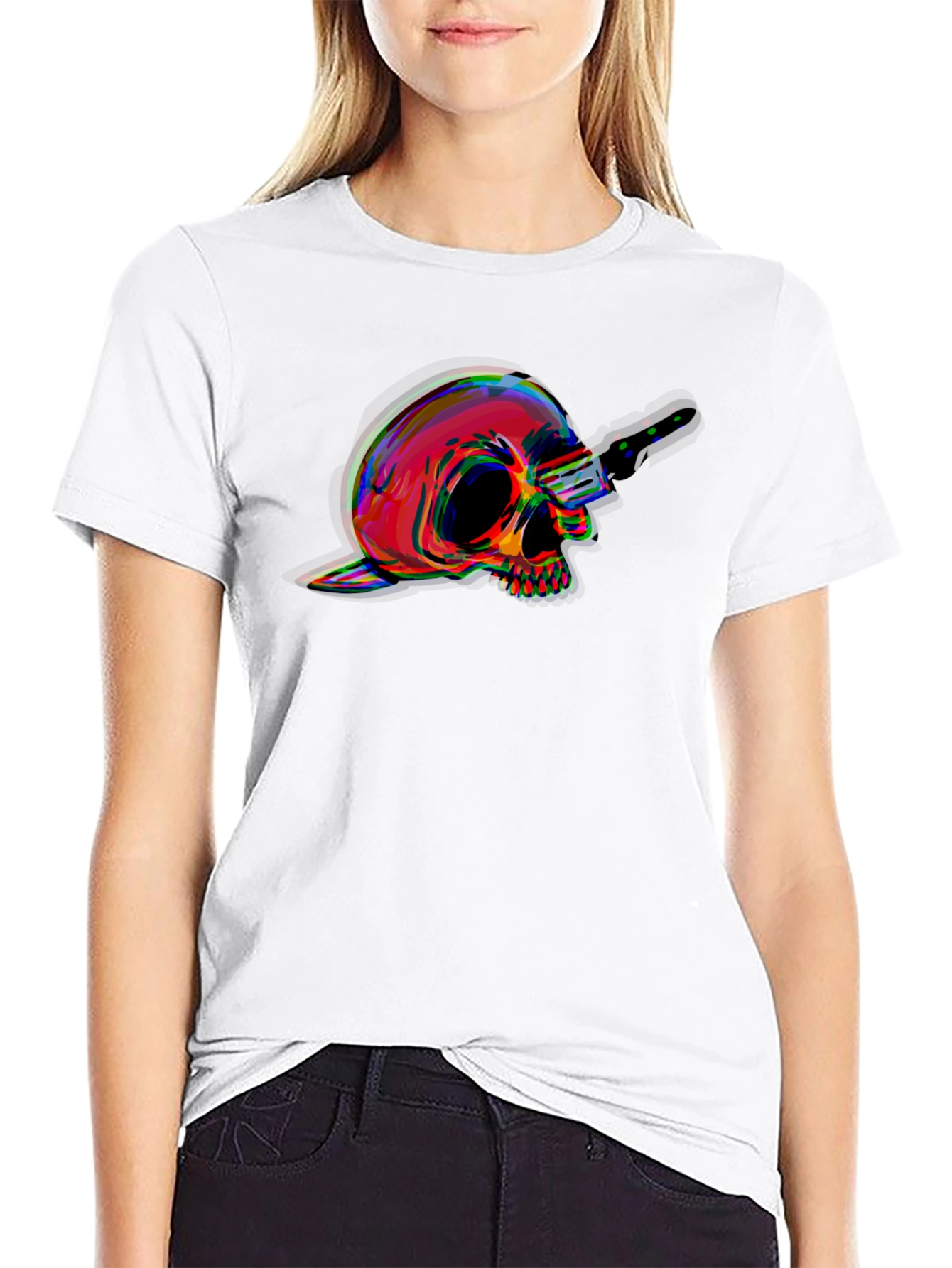 Skull & Dagger Graphic Tee - Edgy Style