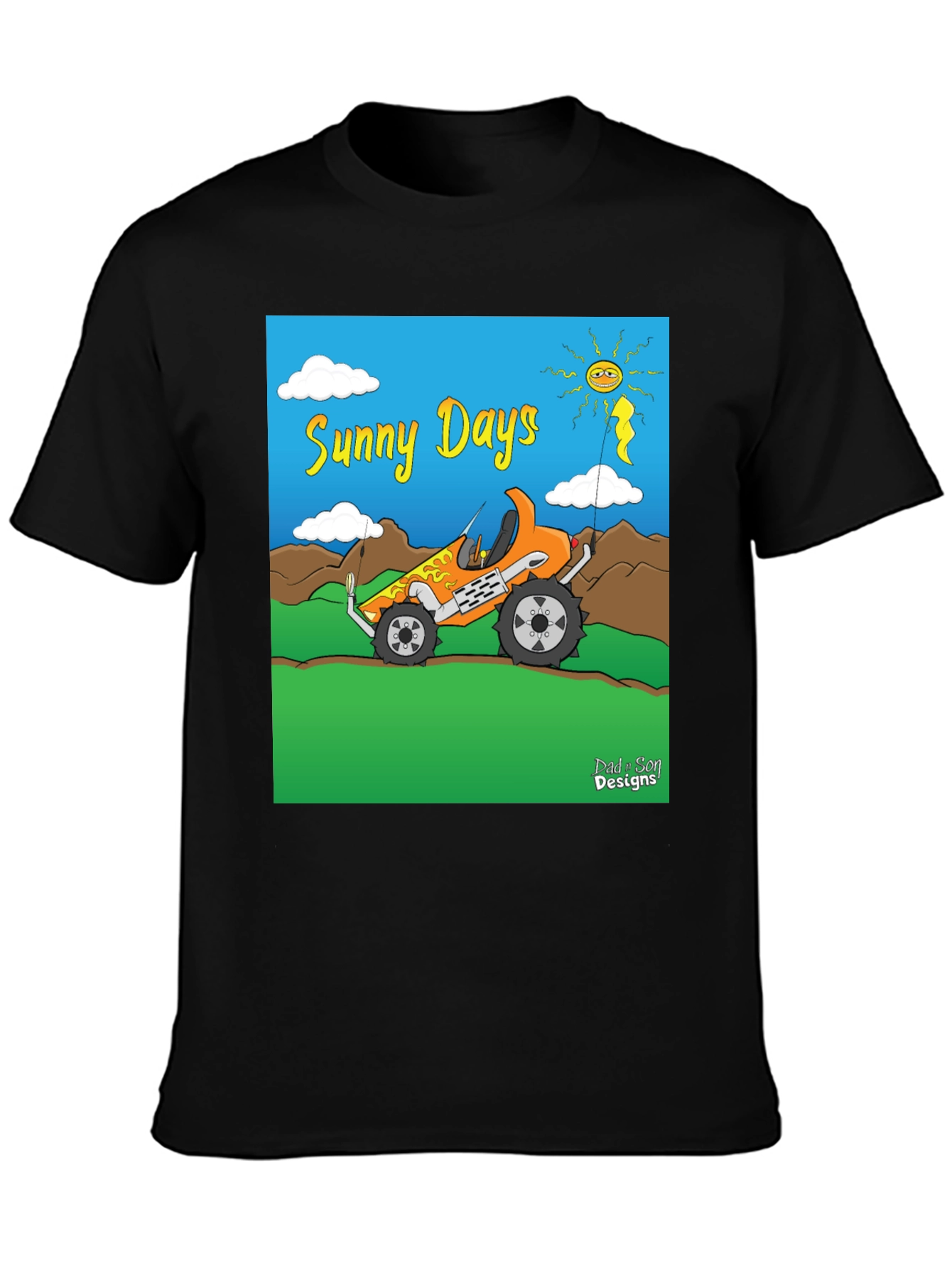 Sunny Days Cartoon Buggy T-Shirt