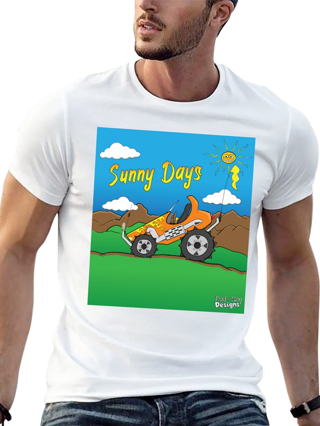 Sunny Days Cartoon Buggy T-Shirt