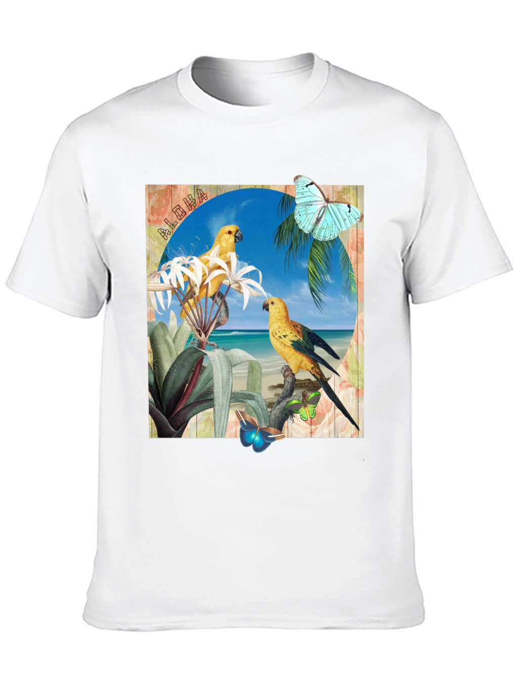 Aloha Parrot Graphic T-Shirt