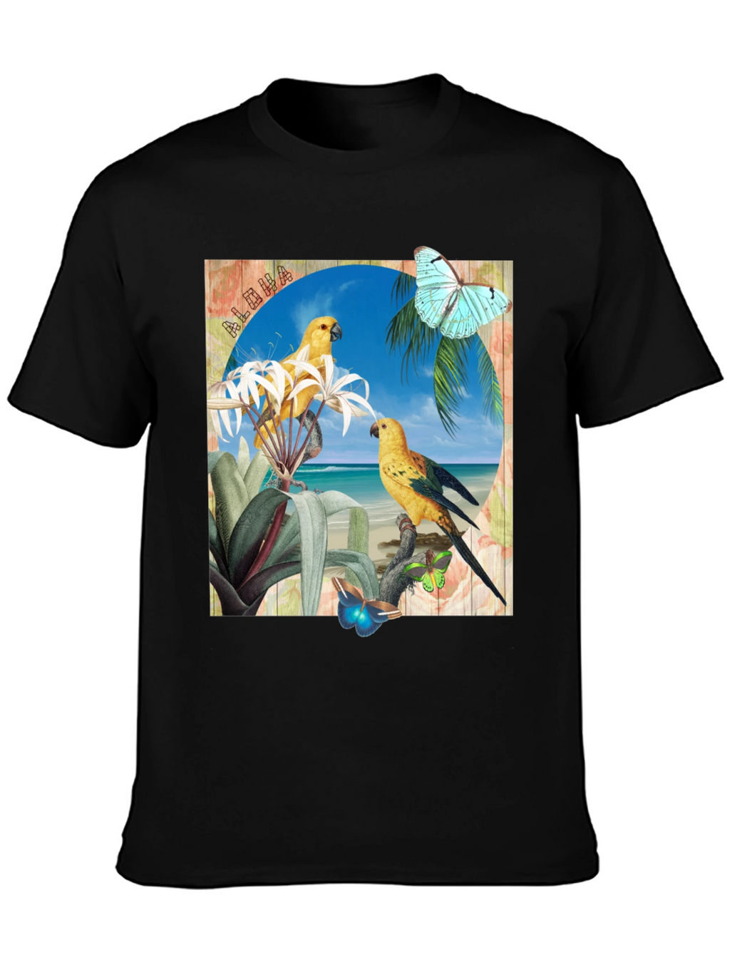 Aloha Parrot Graphic T-Shirt