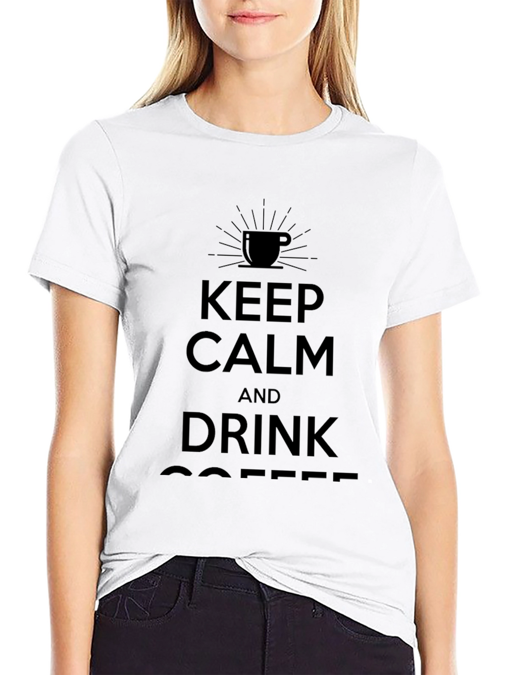 Keep Calm and Drink Coffee Black T-Shirt