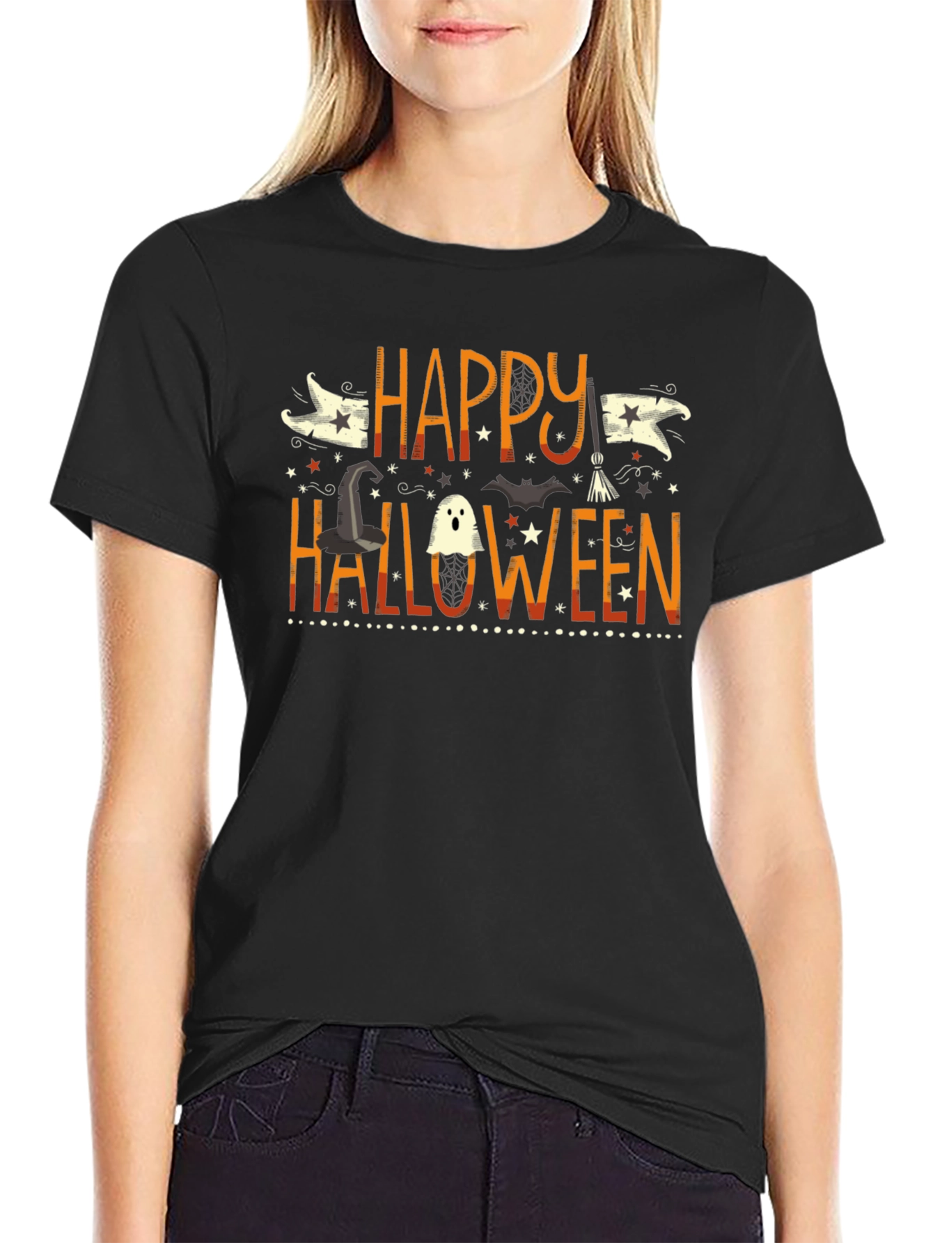 Happy Halloween Graphic T-Shirt Fun Halloween Tee