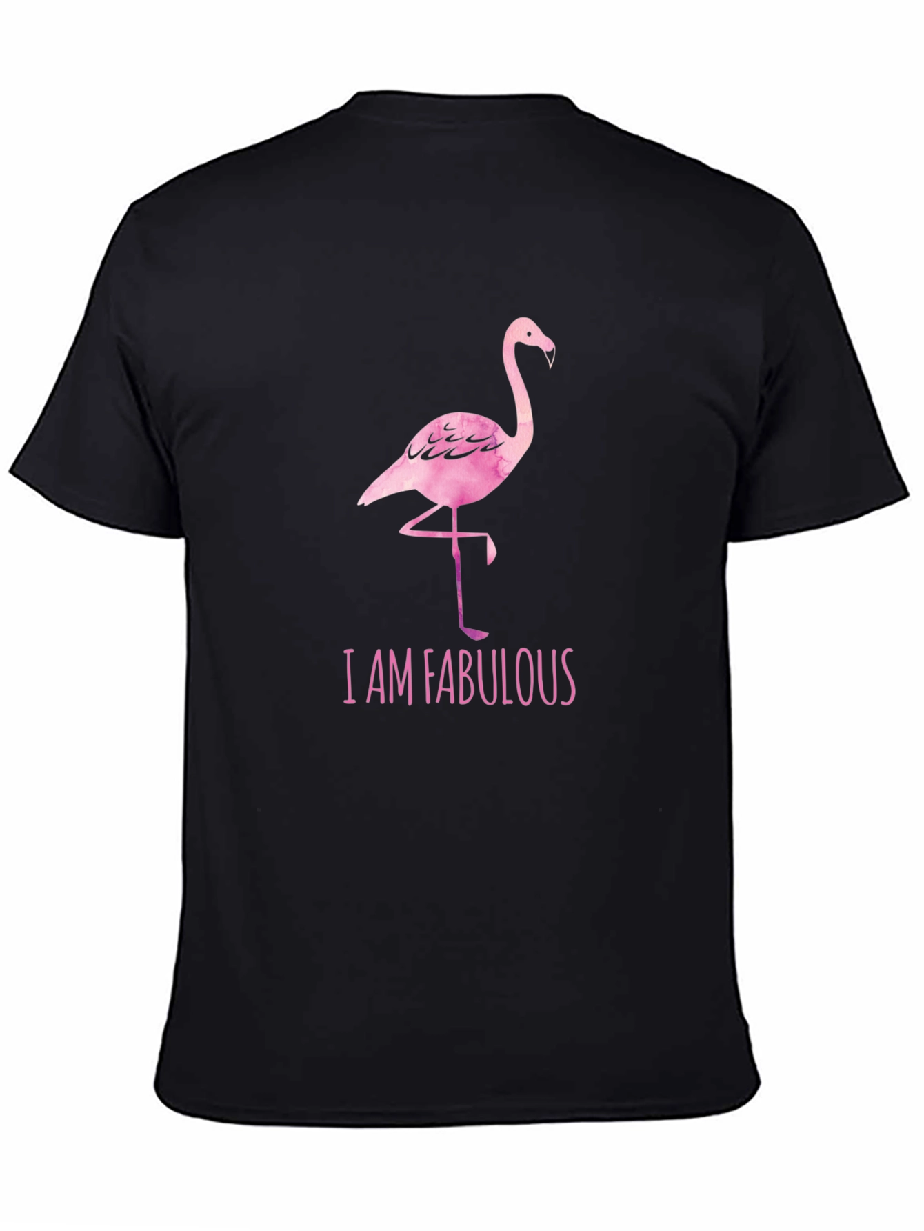 Fabulous Flamingo Black T-Shirt
