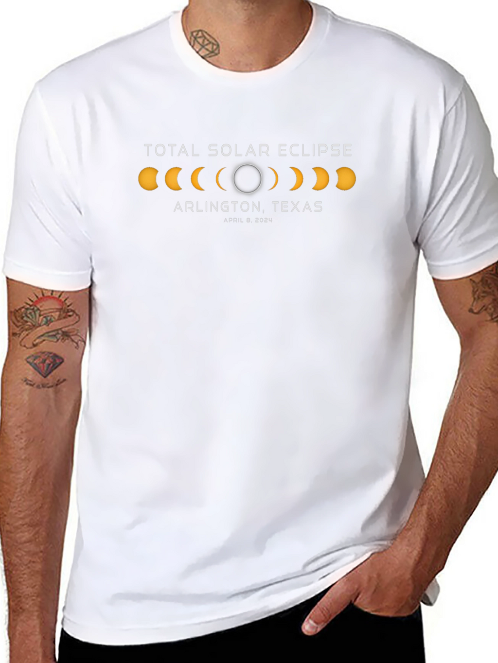 Total Solar Eclipse Arlington Texas April 8 2024 T-Shirt