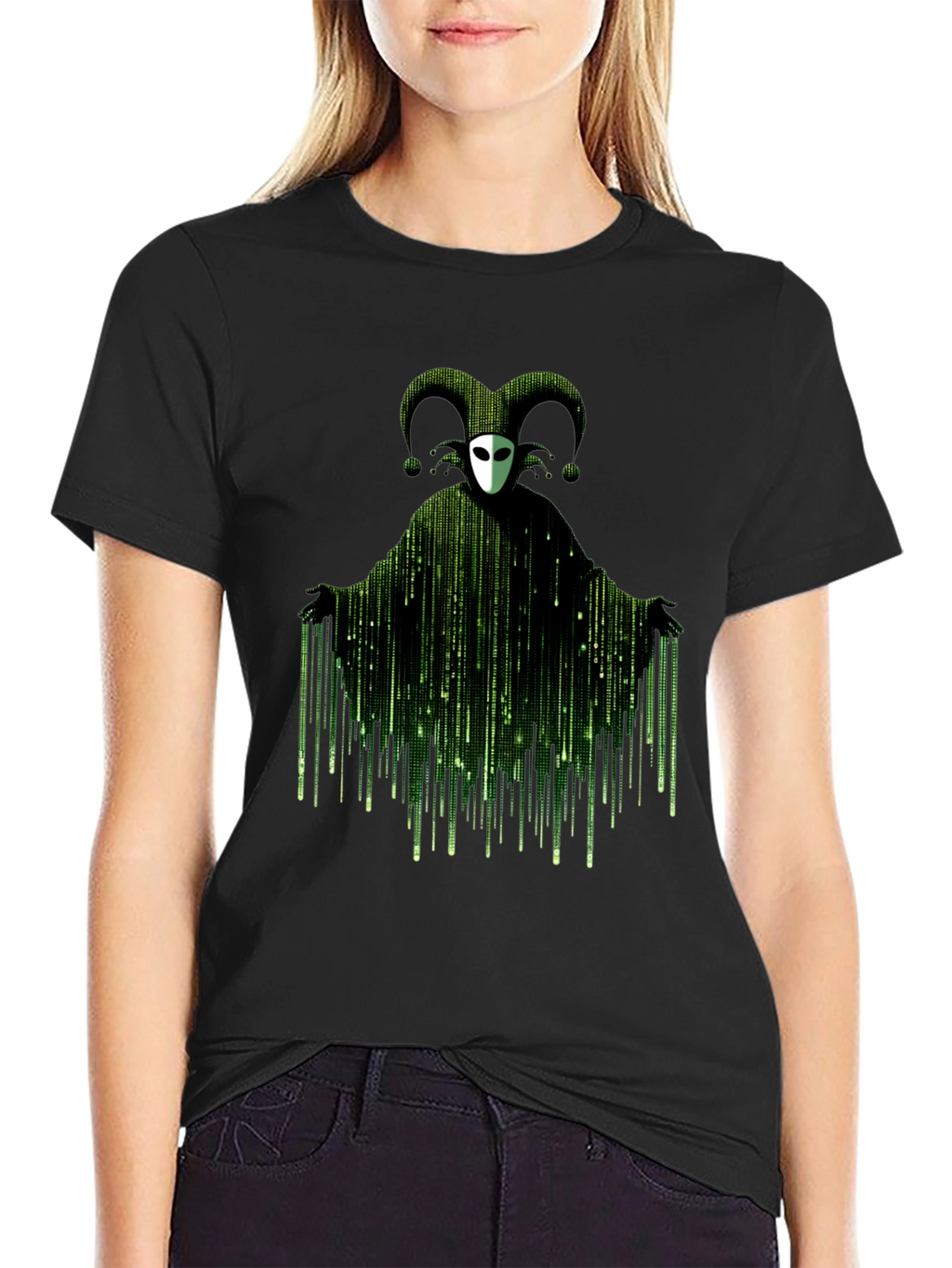 Matrix Jester T-Shirt - Black Graphic Tee
