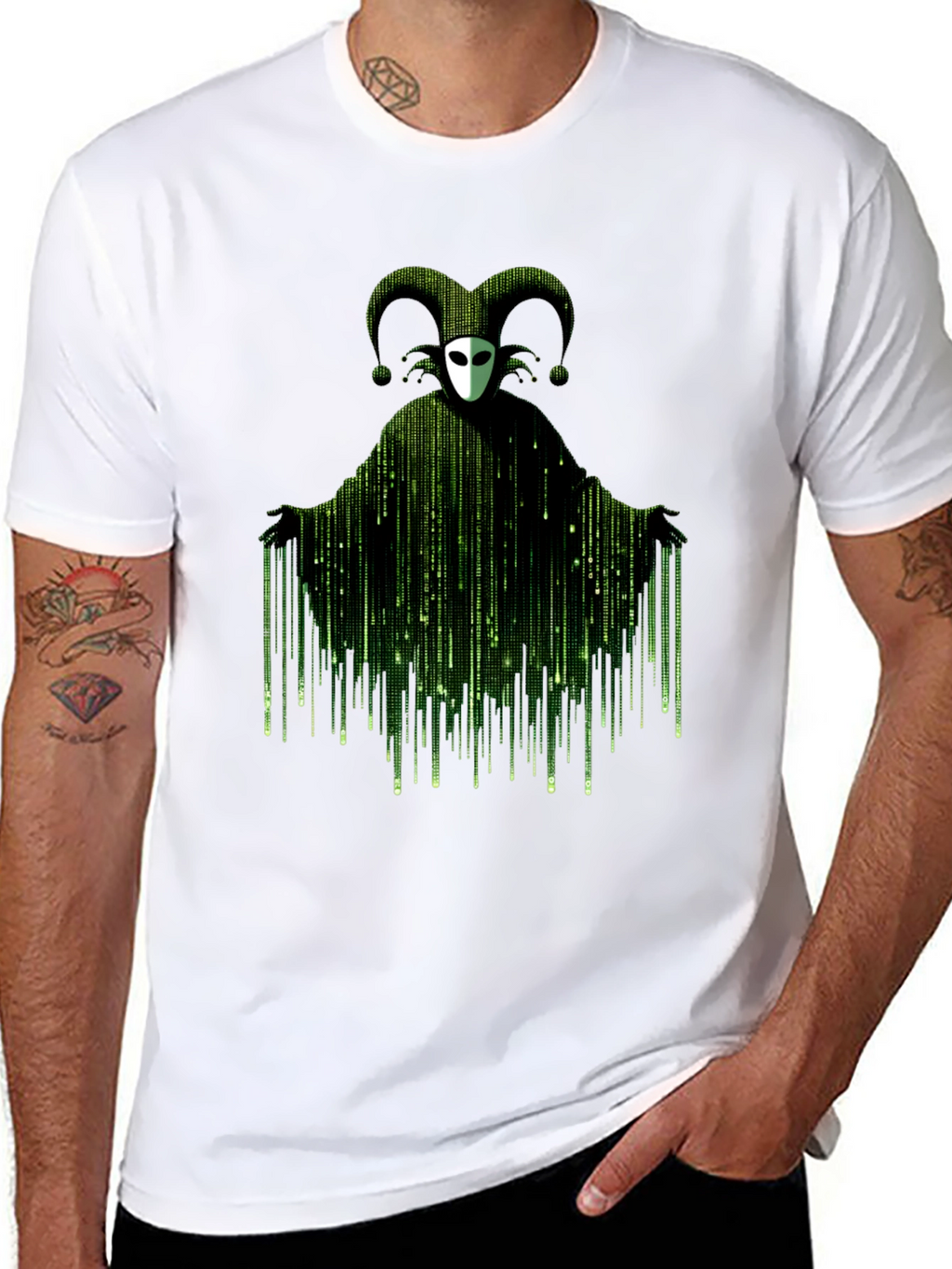 Matrix Jester T-Shirt - Black Graphic Tee