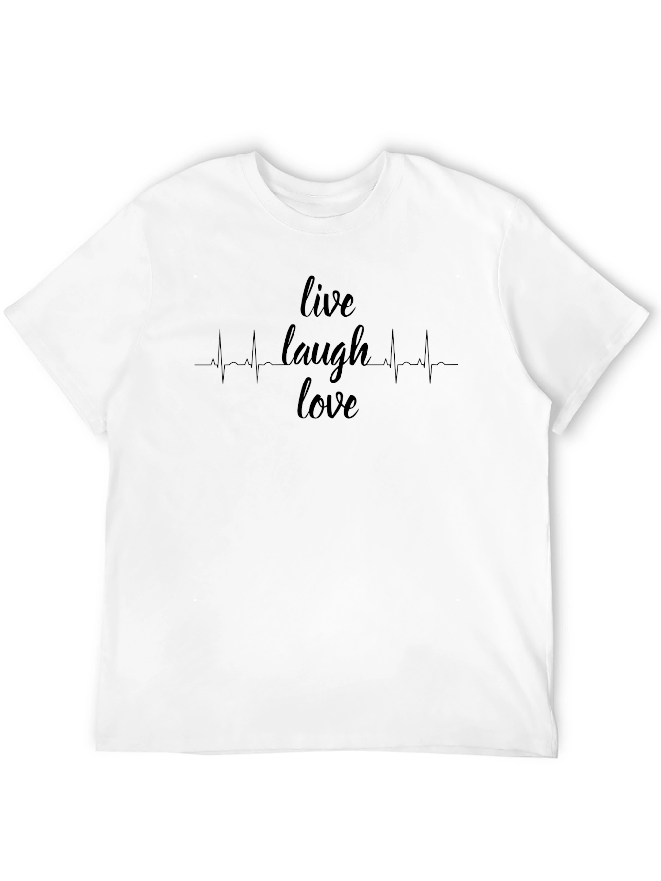 Live Laugh Love Heartbeat Graphic T-Shirt