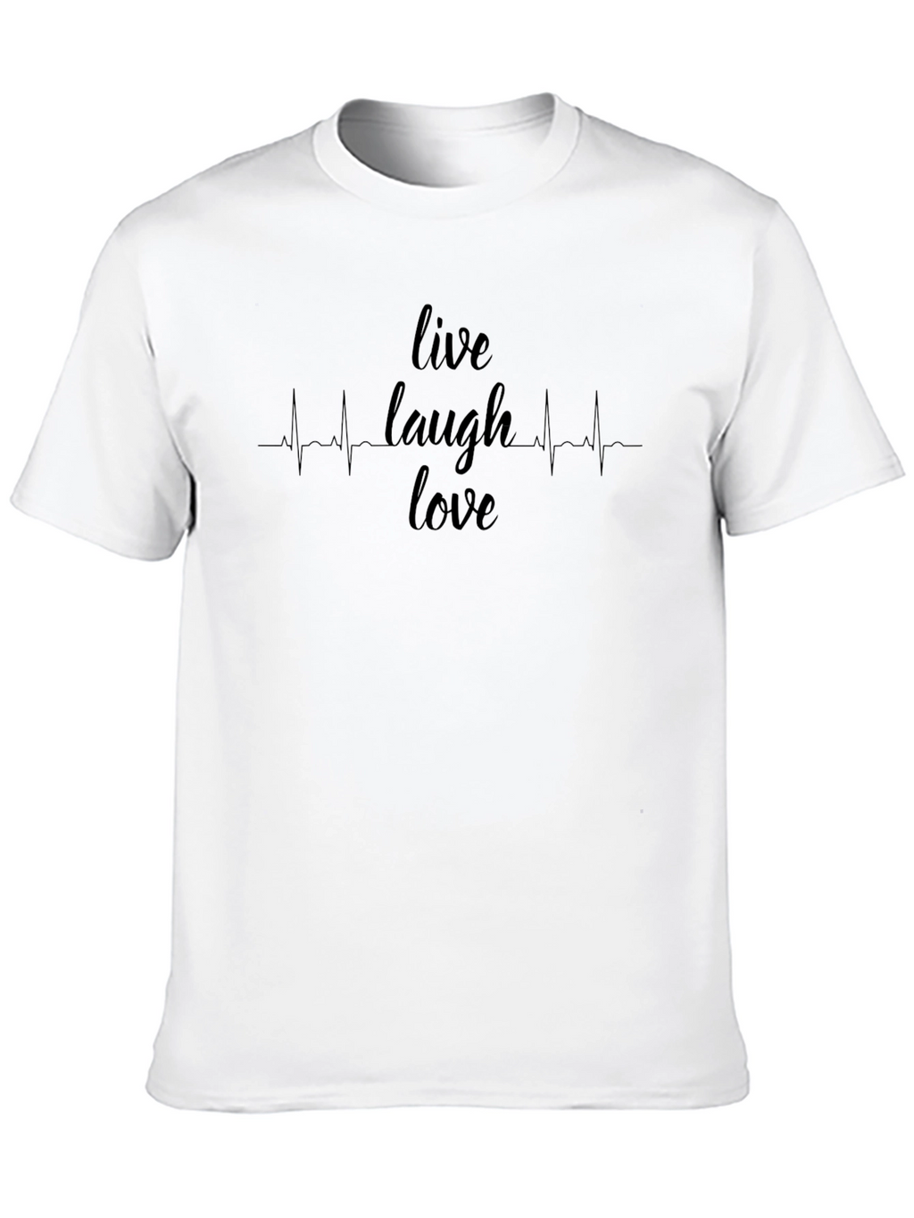 Live Laugh Love Heartbeat Graphic T-Shirt