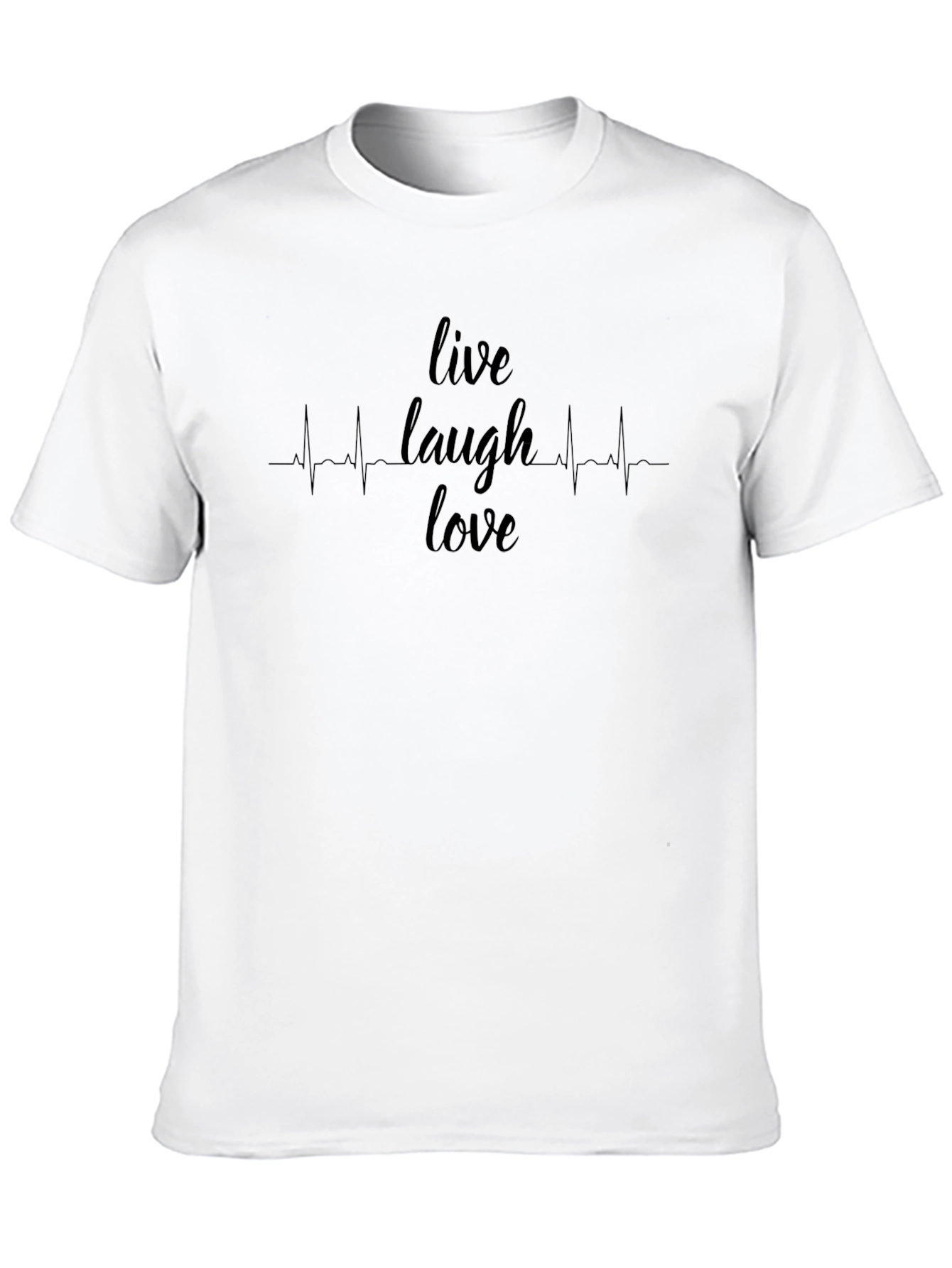 Live Laugh Love Heartbeat Graphic T-Shirt